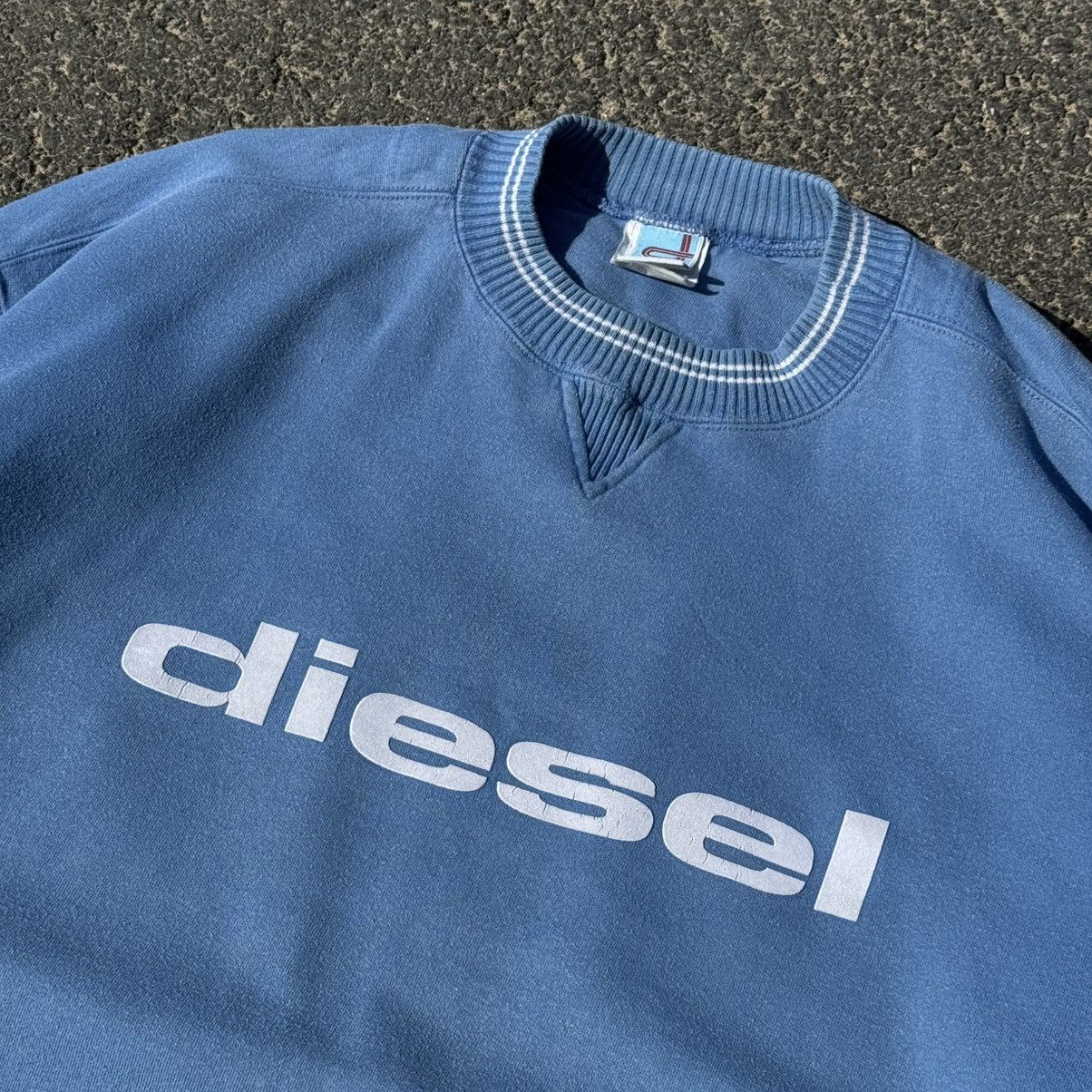 Diesel Vintage Diesel Logo Sweatshirt Boxy y2k baby blue 00s Drain Size US XL / EU 56 / 4 - 6 Thumbnail