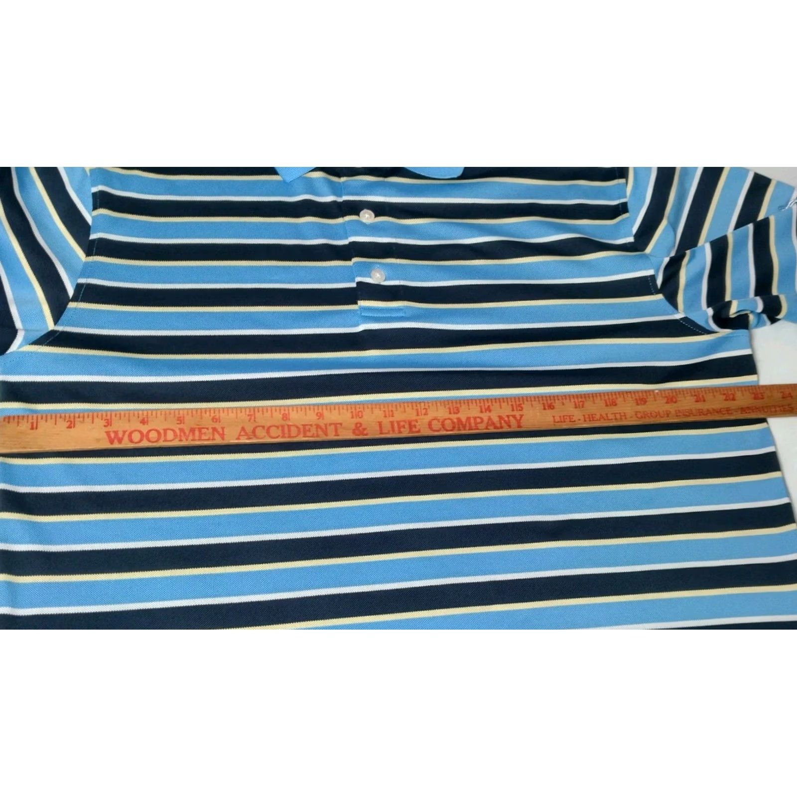 Footjoy VINTAGE FootJoy Polo Shirt Men L Striped Blue Quicksilver Golf Club PA Golf Embroidered Sleeve Logo Polo Shirt Mens Size US L / EU 52-54 / 3 - 4 Thumbnail