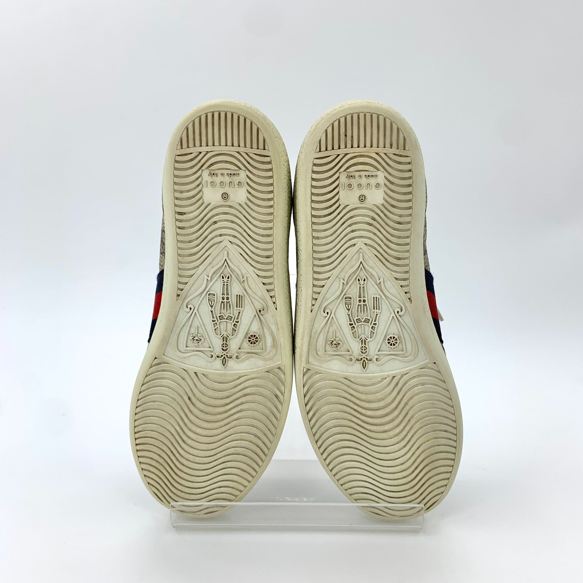 Gucci Gucci Ace Series GG Monogram Sneakers Womens Size 35 Beige/R Size US 5 / IT 35 - 6 Thumbnail