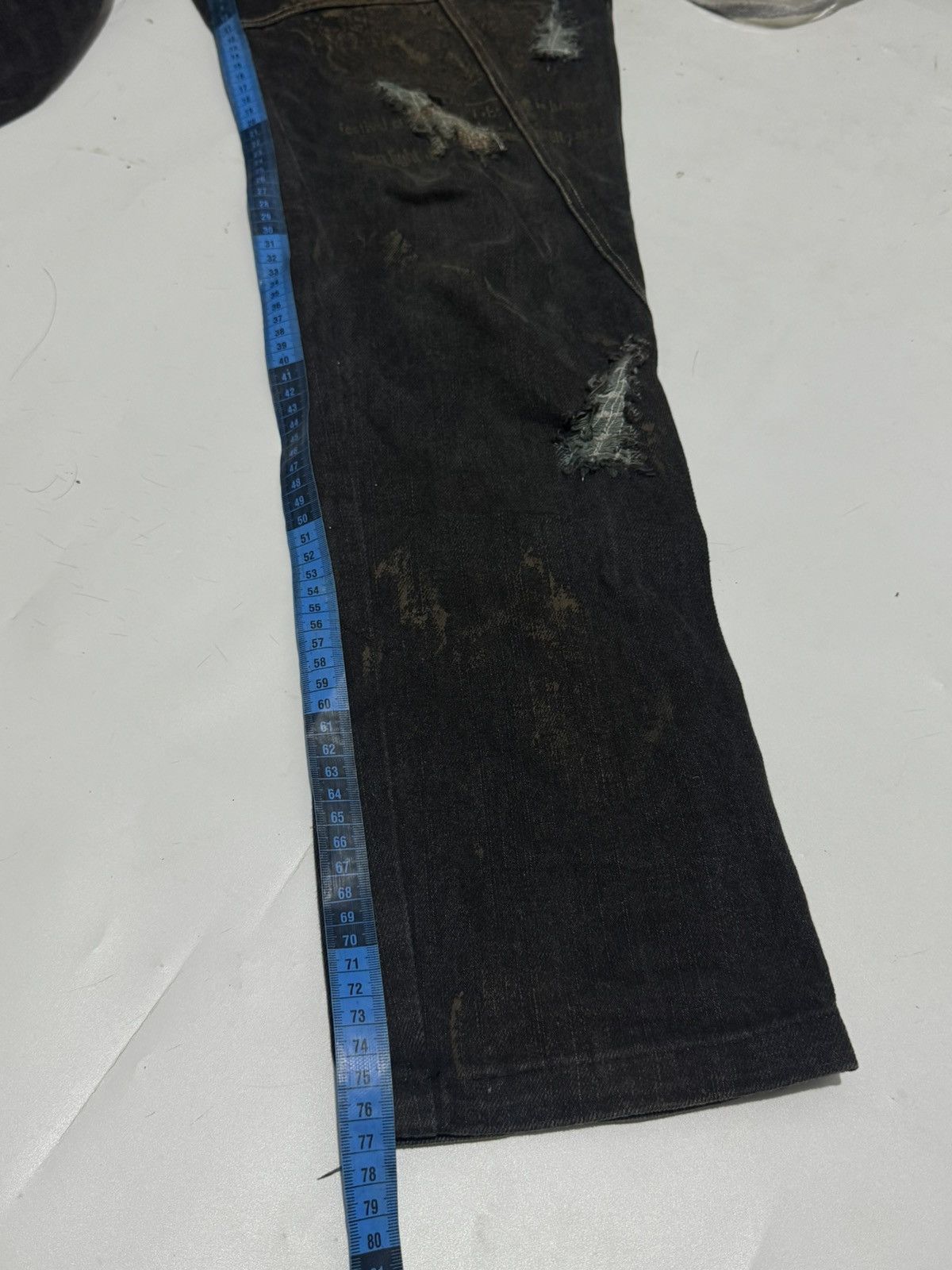 Tornado Mart Bernings Sho Poem Trashed Archived Denim Pants Size US 30 / EU 46 - 15 Thumbnail