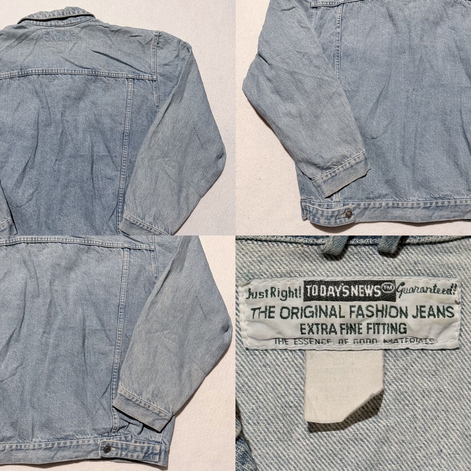 Etro Vintage Today's News Trucker Jacket Men Blue Light Wash Denim Retro Classic Jacket Size US L / EU 52-54 / 3 - 8 Thumbnail