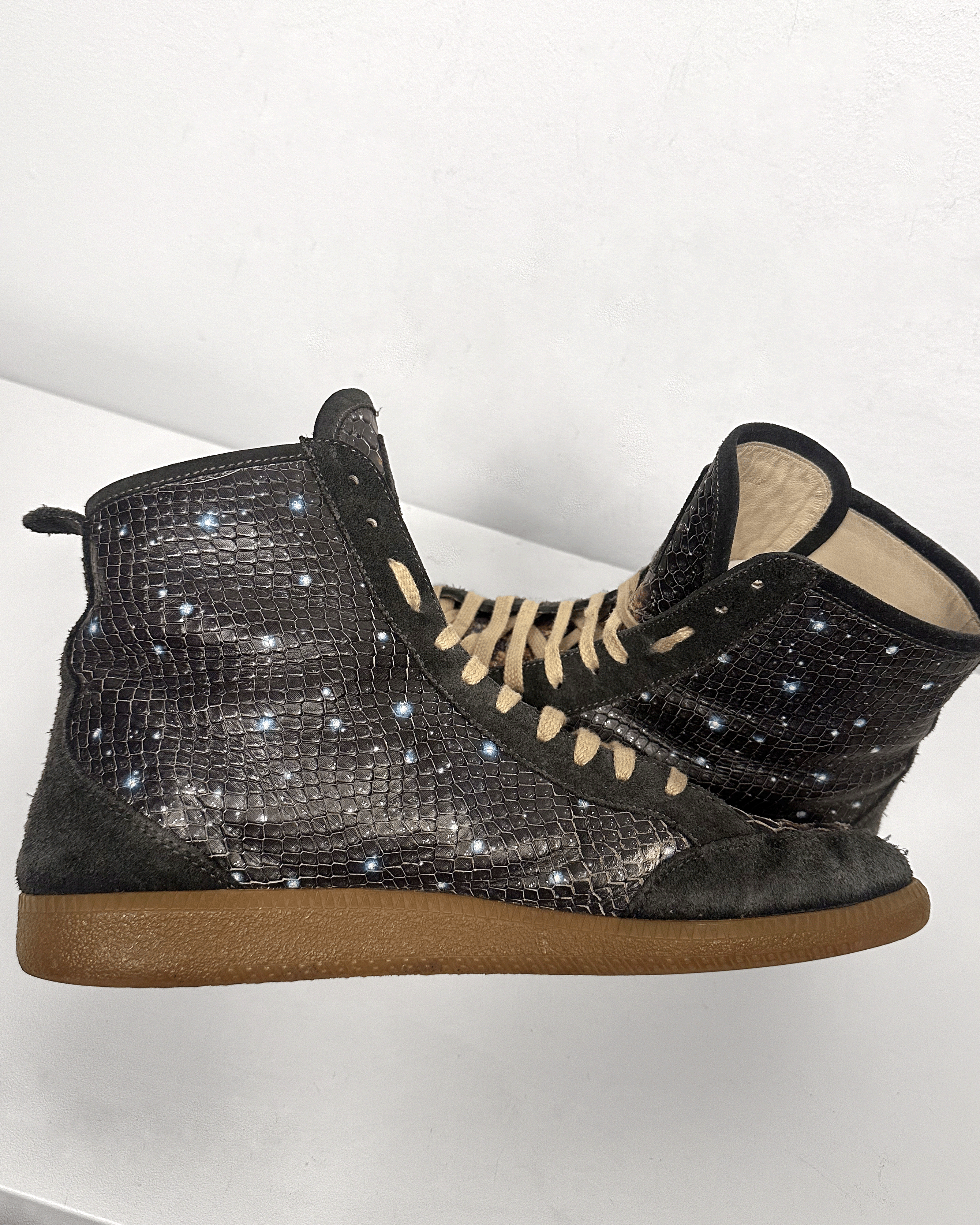 Maison Margiela Maison Margiela Snakeskin Python Galaxy High Top Sneakers Size US 9 / EU 42 - 7 Thumbnail