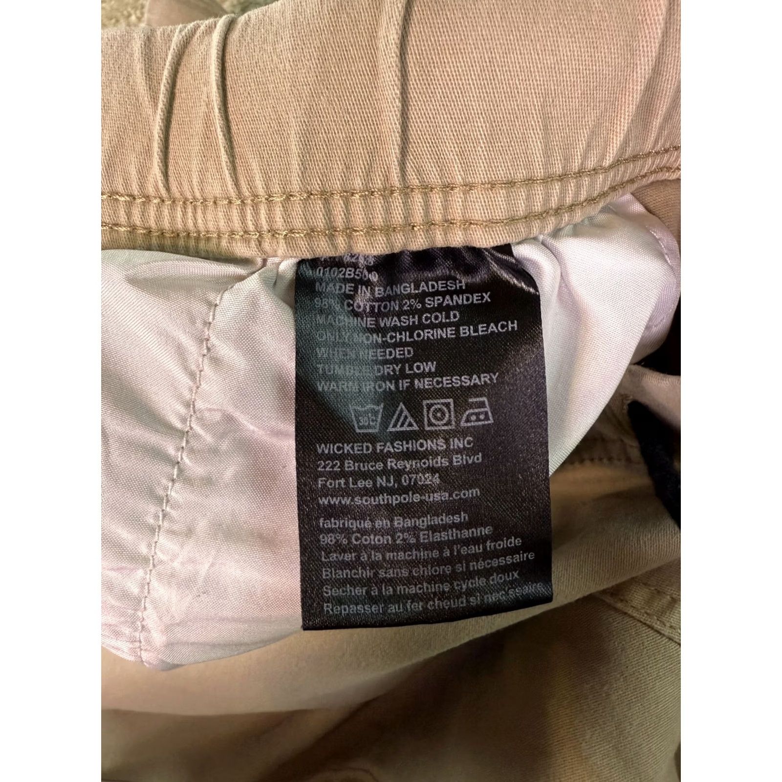 Southpole Southpole Jogger Pants Mens 2XL Tan Khaki Flex The Movement Drawstring D883 Size US 39 - 7 Thumbnail