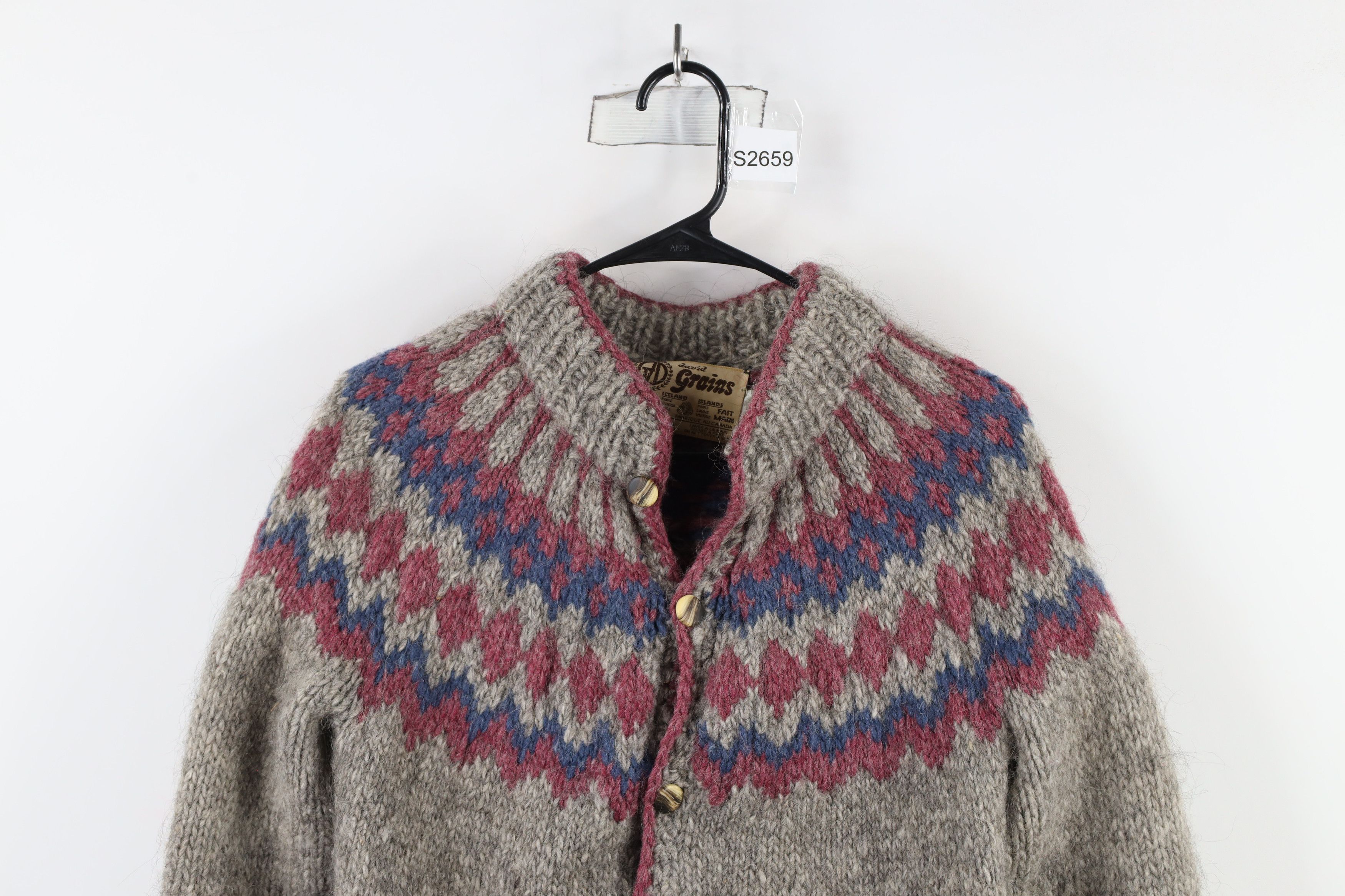 Vintage Vintage 60s 70s Cowichan Wool Fair Isle Cardigan Sweater Size US M / EU 48-50 / 2 - 2 Thumbnail