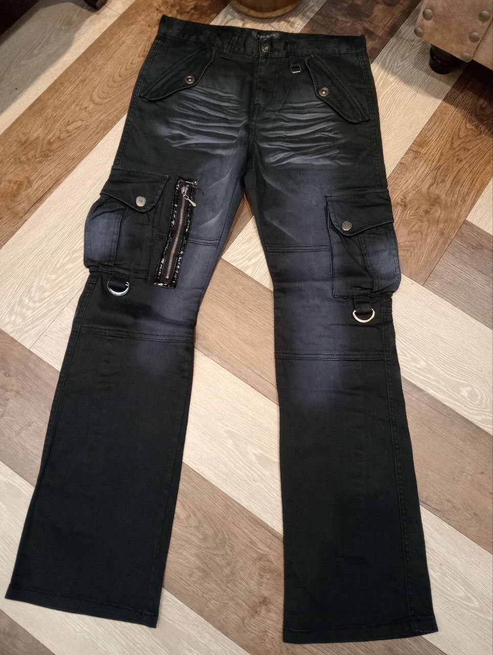 LOWBOX LOWBOX JAPAN MANY POCKET STRETCH FLARED PANTS Size US 32 / EU 48 - 3 Thumbnail