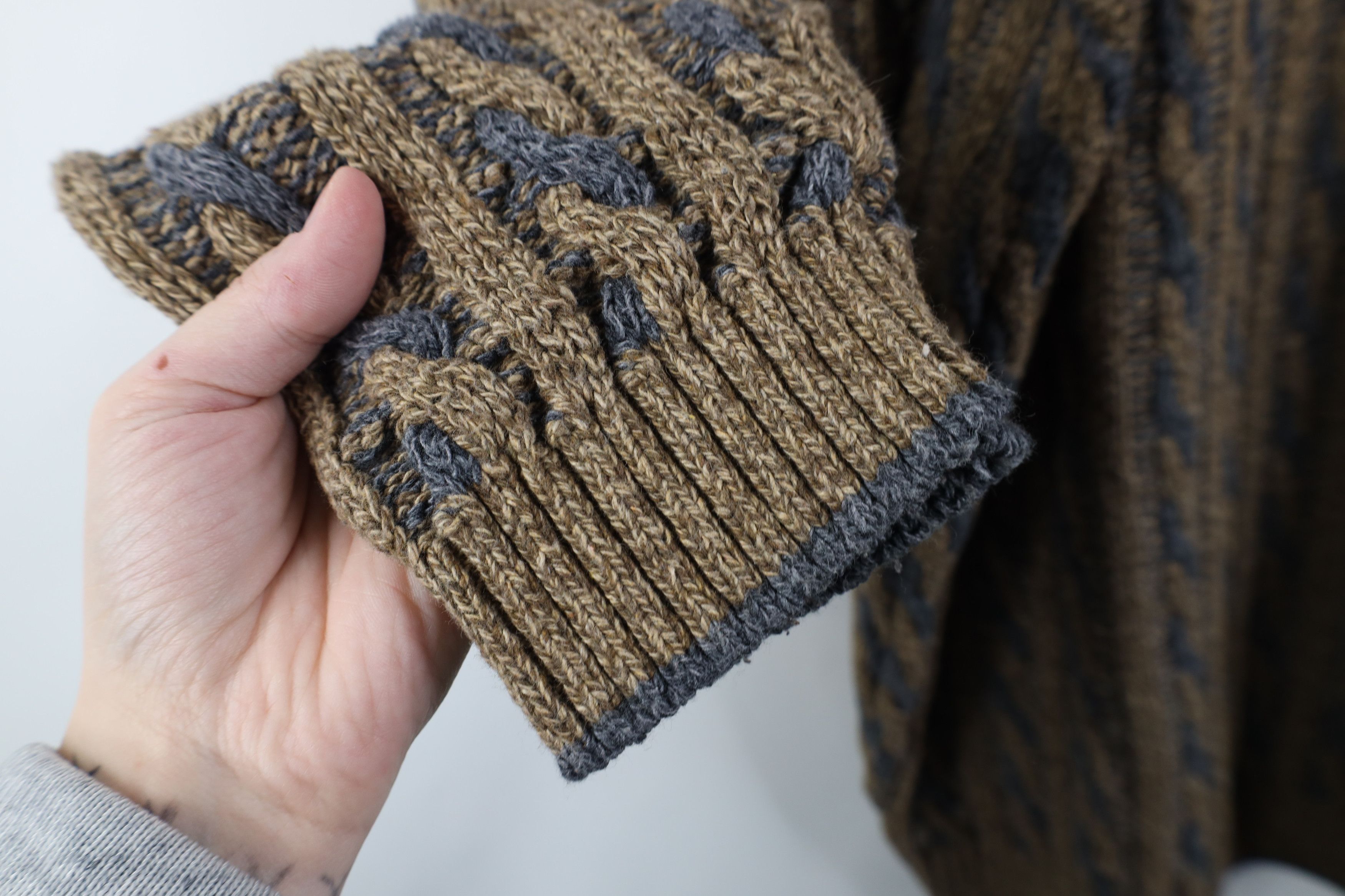 Vintage Vintage 90s Streetwear Cable Knit Crewneck Sweater USA Size US XL / EU 56 / 4 - 7 Thumbnail