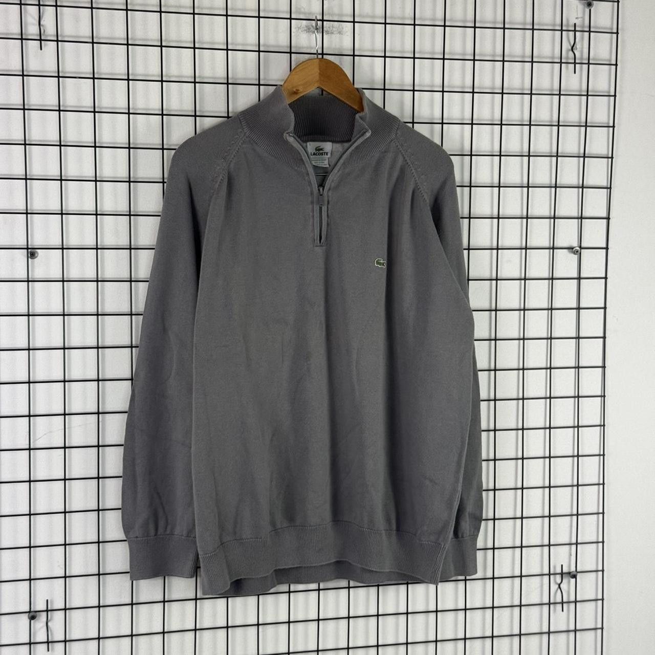 Lacoste Lacoste Lana Wool Jumper Quarter Zip Grey Size US L / EU 52-54 / 3 - 2 Thumbnail