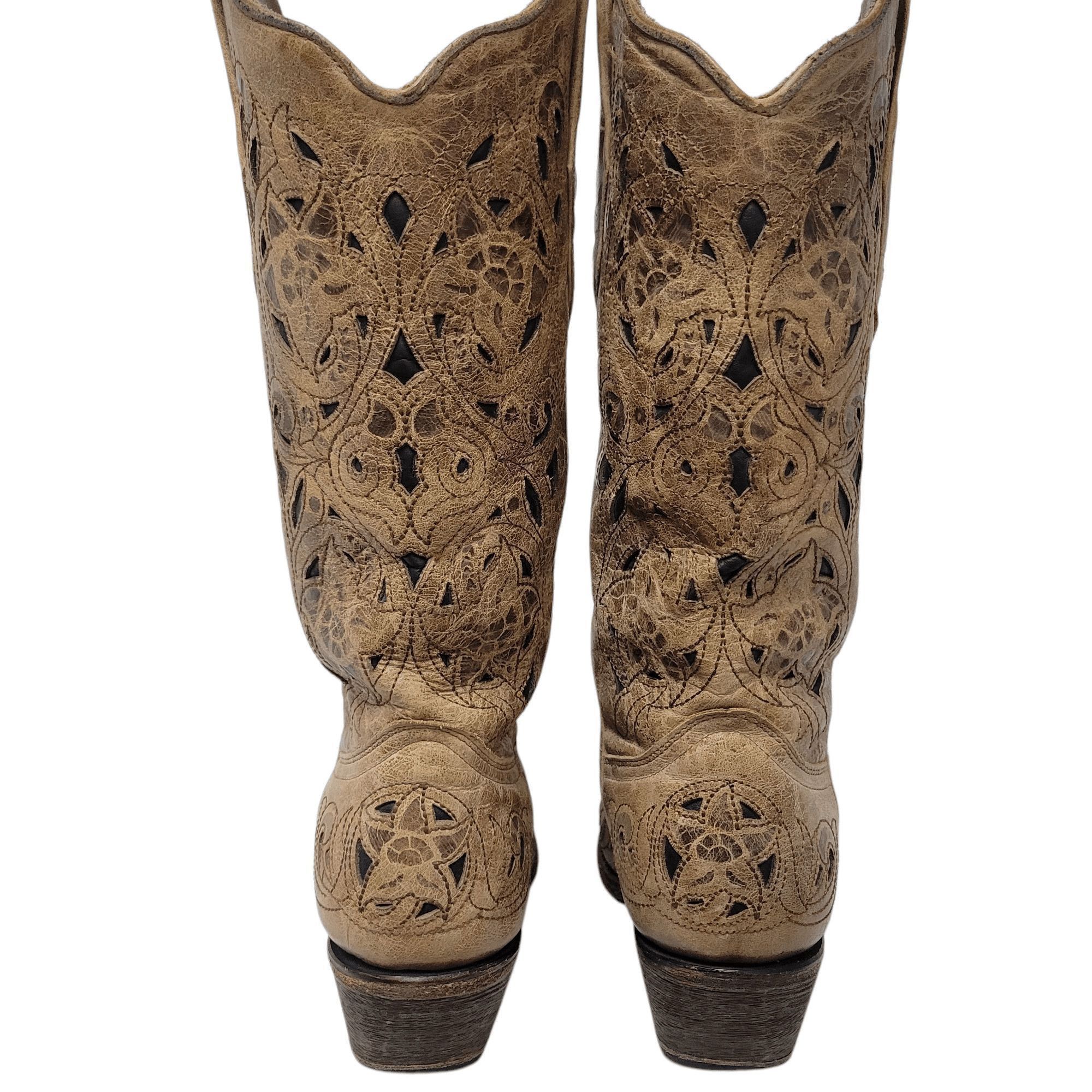 Other Corral Vintage Boots Leather Saddle Brushed Women 8M A1970 Size US 8 / IT 38 - 6 Thumbnail
