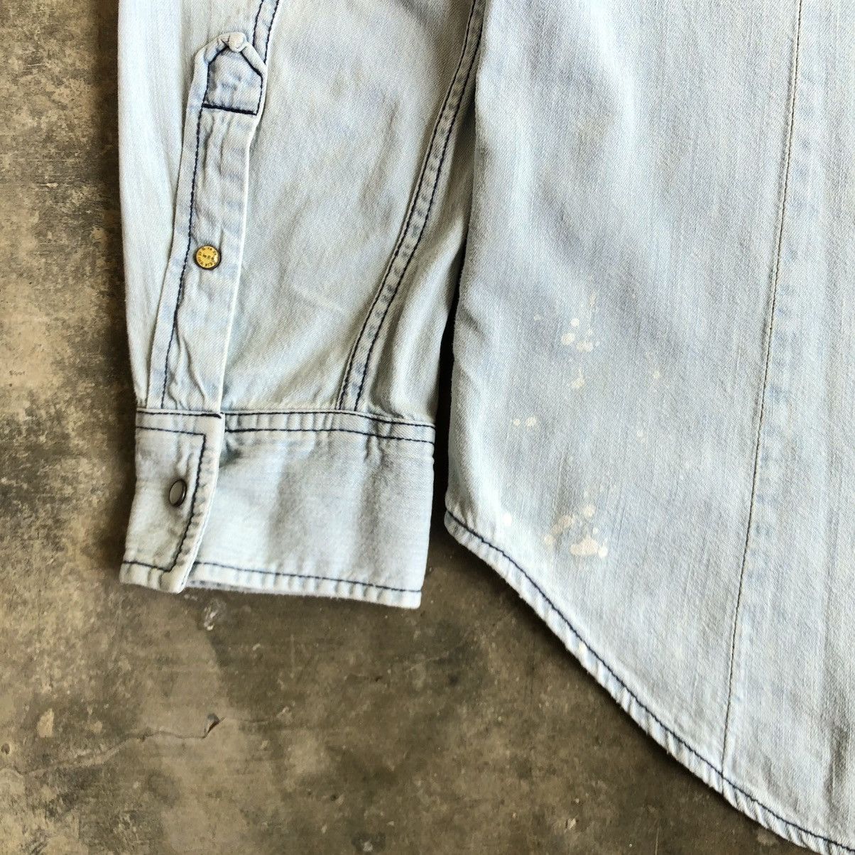 Diesel Vintage Diesel Cowboy Western Shirt Blue Washed Jeans Size US XL / EU 56 / 4 - 14 Thumbnail