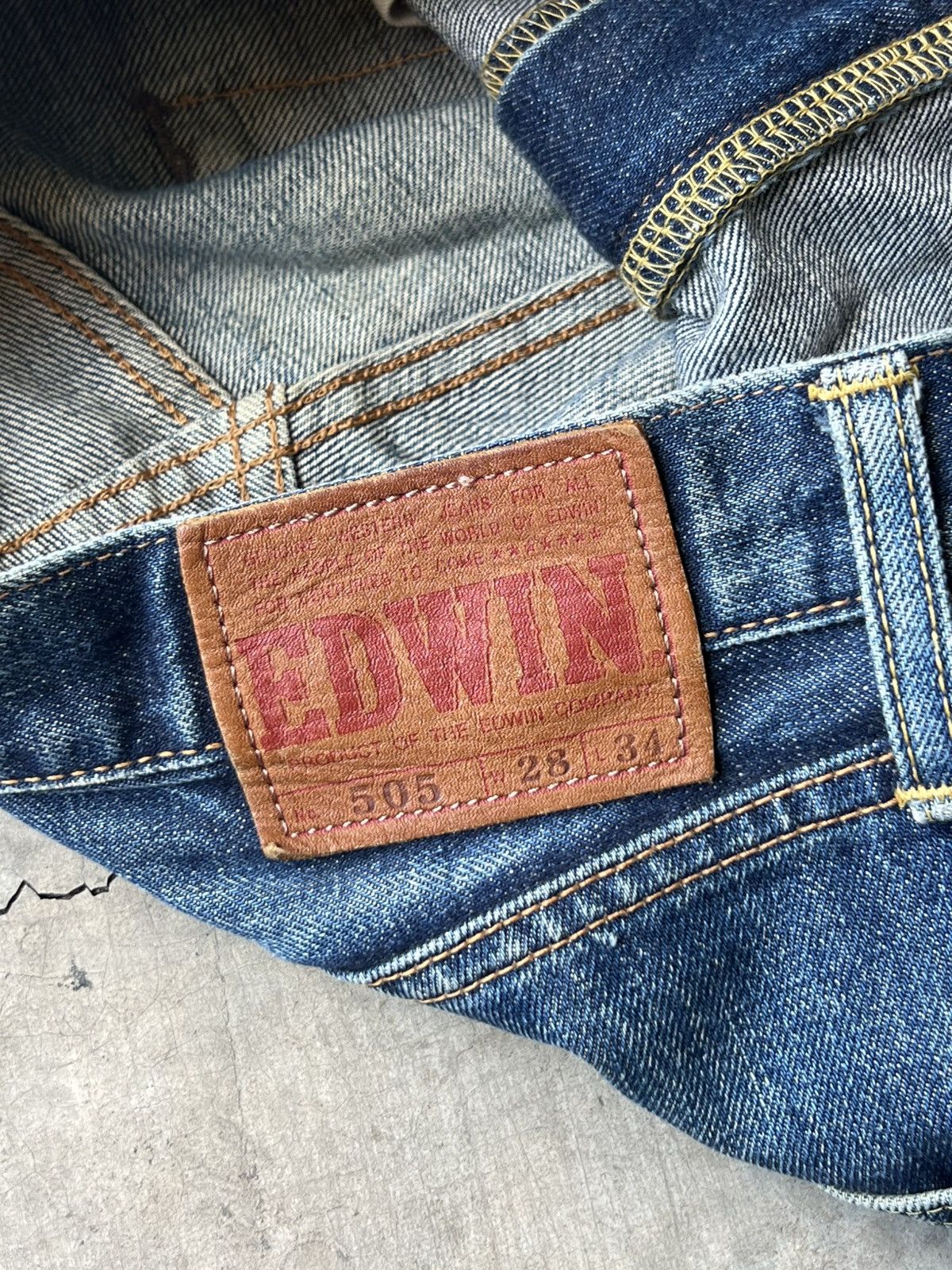Edwin Vintage Edwin 505 Selvedge Distressed Denim Jeans Size US 31 - 2 Thumbnail