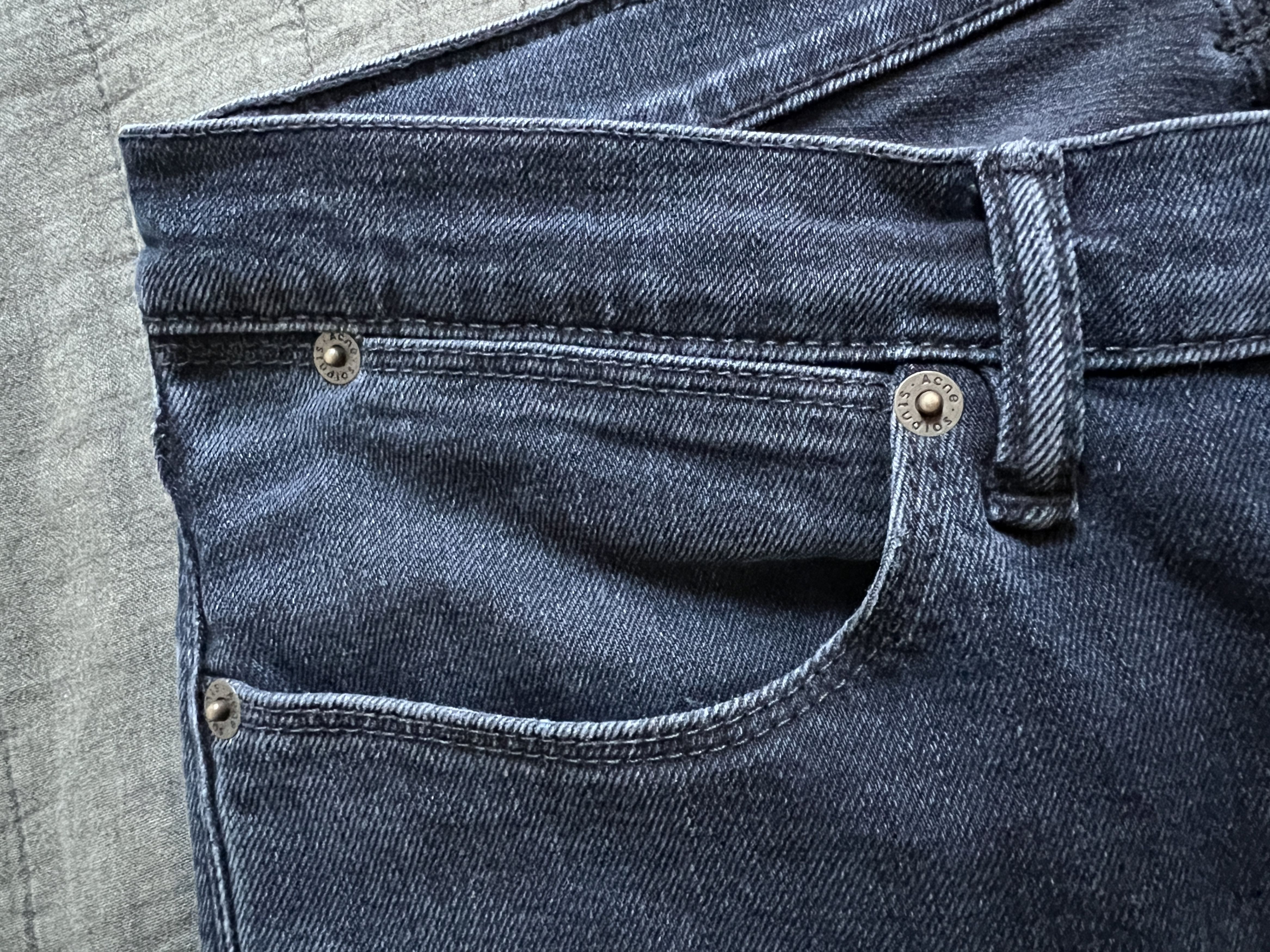 Acne Studios Max Blue Black Jeans Size US 28 / EU 44 - 6 Thumbnail