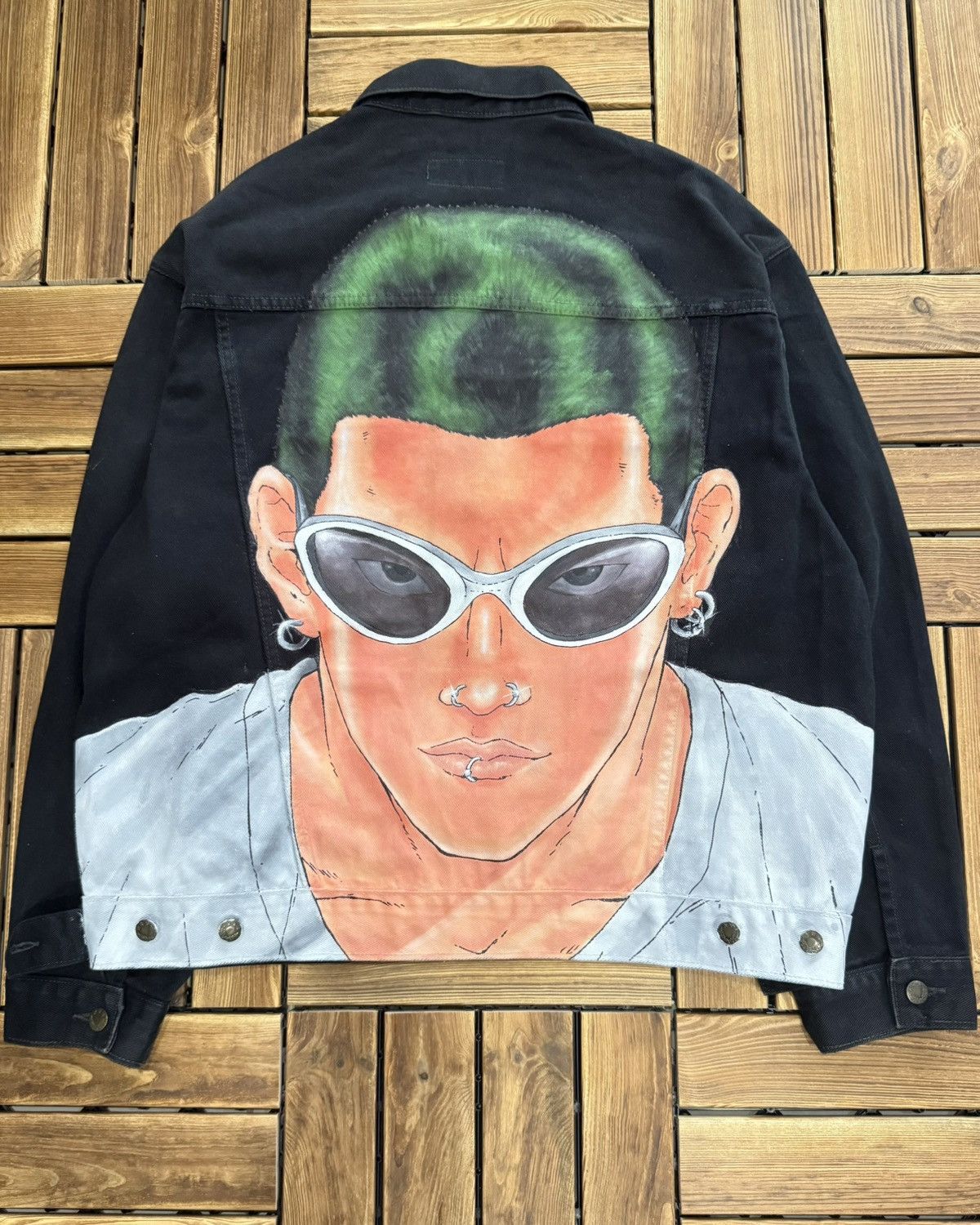 Anime Custom Painted Sakuragi Hanamichi Denim Jacket Size US L / EU 52-54 / 3 - 1 Thumbnail