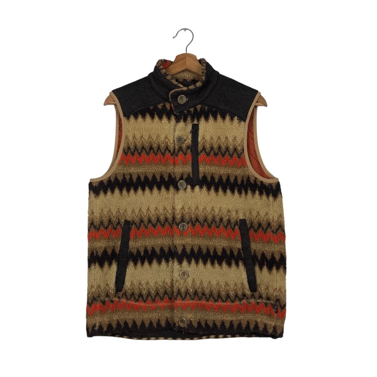Japanese Brand 📌Vintage Vest Navajo Native Design Neo Fleece Issey Miyake Size US L / EU 52-54 / 3 - 2 Thumbnail