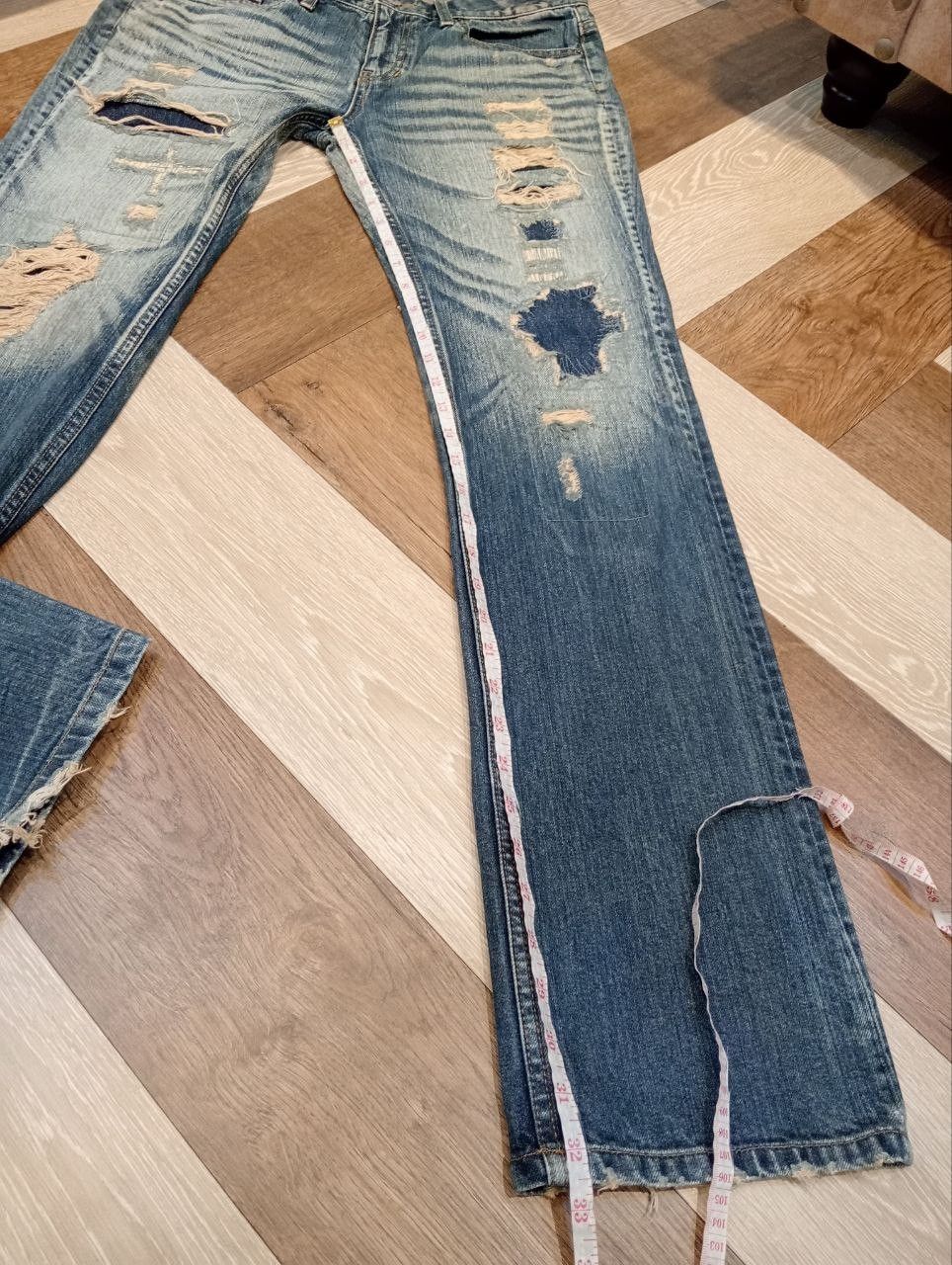 JACKROSE JACKROSE JAPAN BLUE DENIM DISTRESSED PANTS Size US 33 - 15 Thumbnail