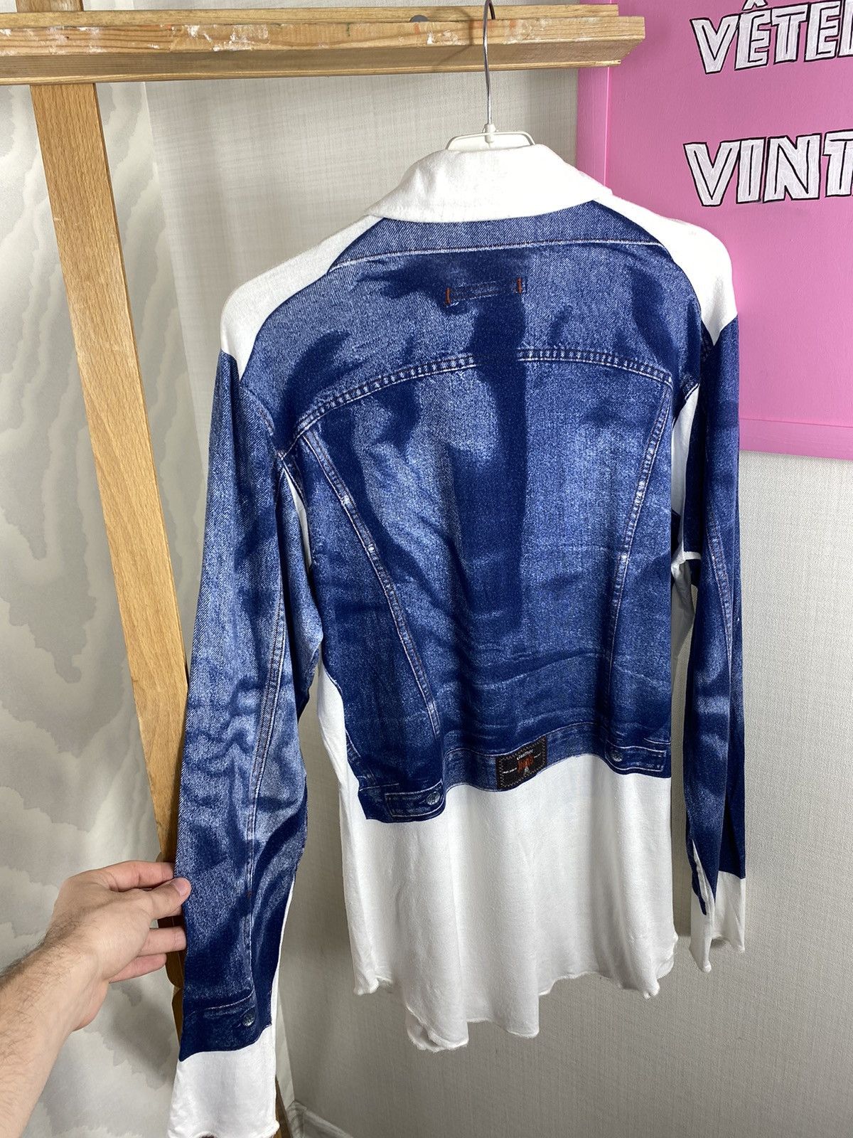 Jean Paul Gaultier × Vintage Jean Paul Gaultier Jeans Trompe Shirt SS97 Size L / US 10 / IT 46 - 13 Thumbnail