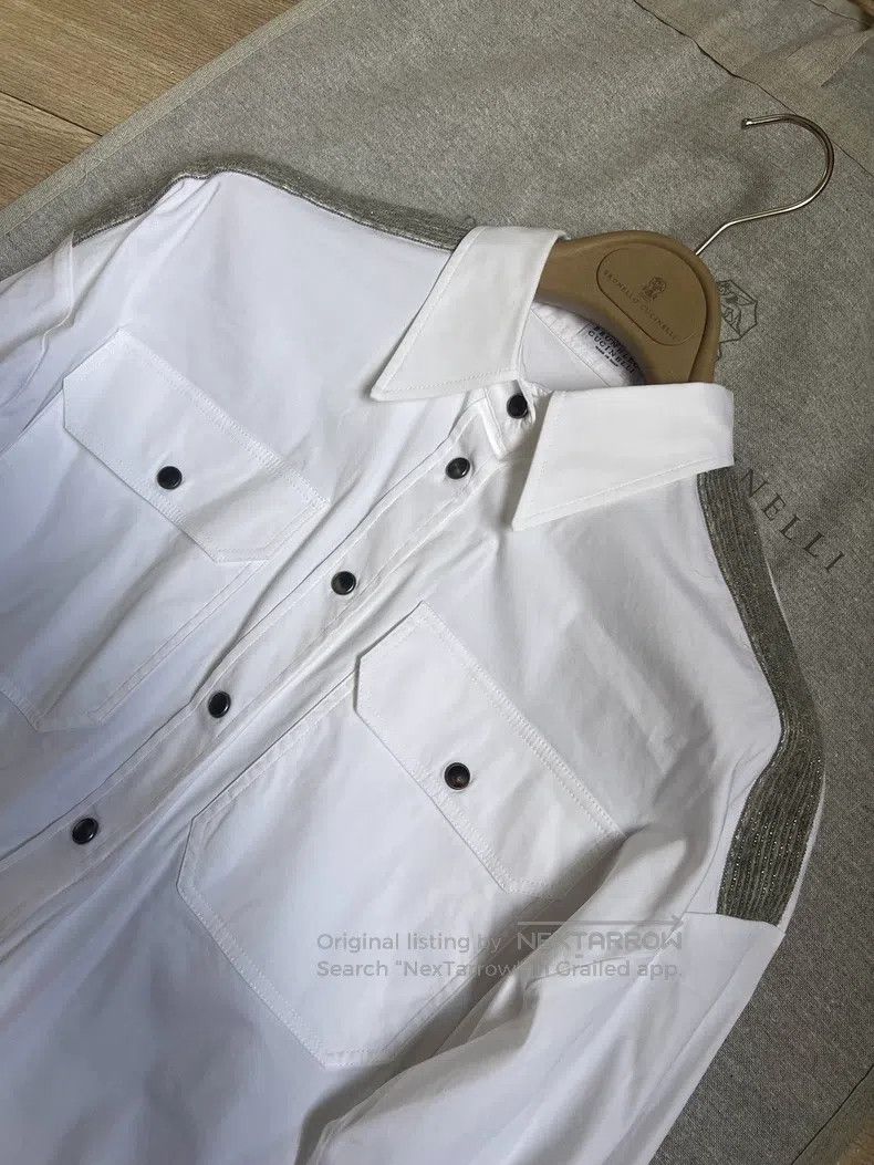 Brunello Cucinelli Brunello Cucinelli 23 Models of Beaded Shirt Size M / US 6-8 / IT 42-44 - 2 Thumbnail