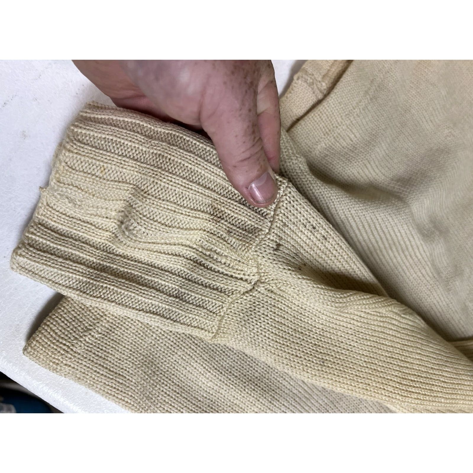 Jockey VINTAGE Jockey Letterman Cardigan Sweater Shirt Knit M Ivory 1950s Mens Size US M / EU 48-50 / 2 - 4 Thumbnail