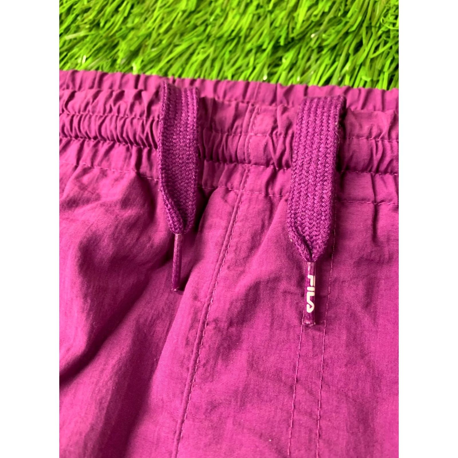 Fila FILA SPORT ORIGINAL MEN BEACH SHORTS L Purple Mint Pink Solid Logo Beach Size US 33 - 3 Thumbnail