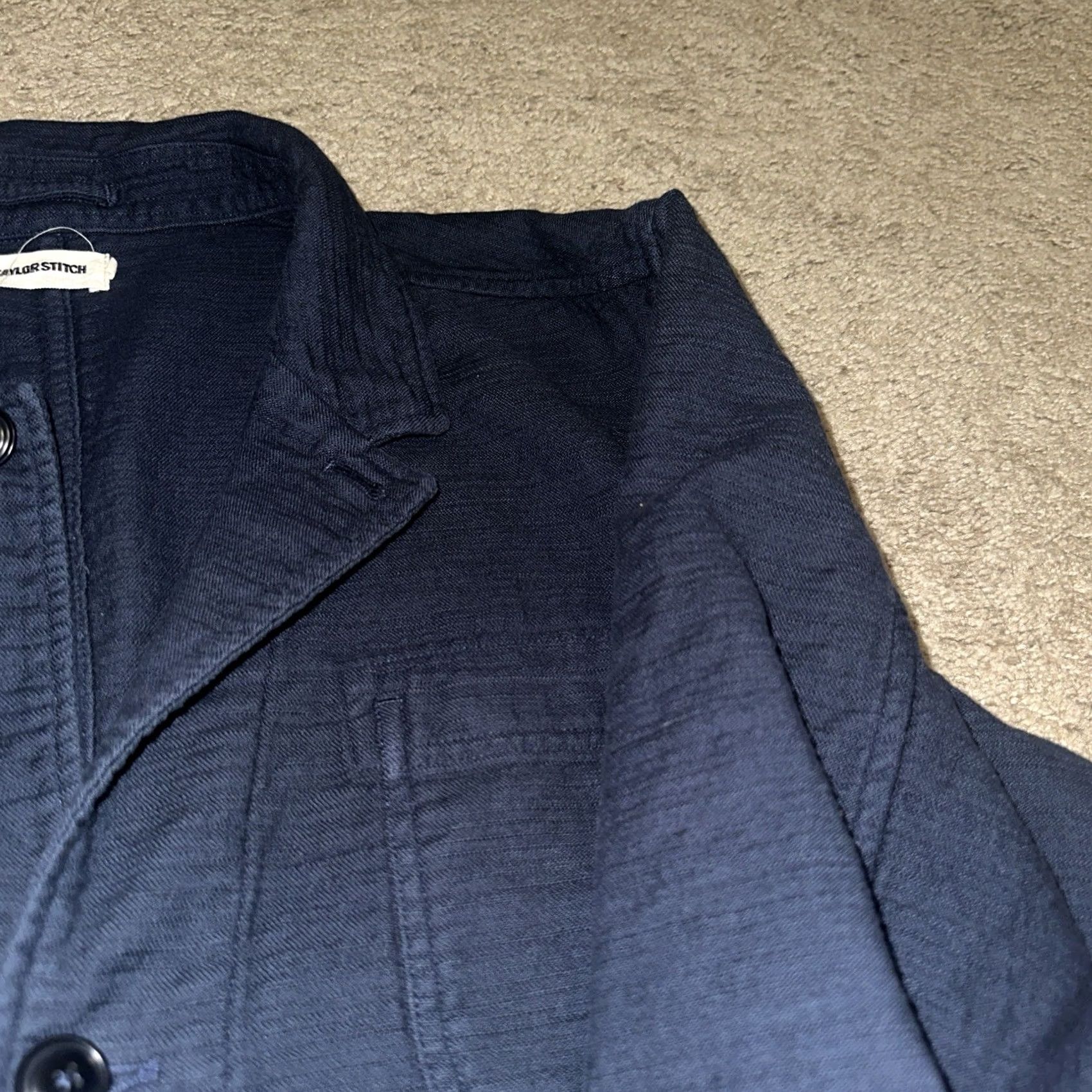 Taylor Stitch VINTAGE: No (omit) The Emerson Blazer Taylor Stitch Jacket Men 46 Blue Size 46R - 3 Thumbnail