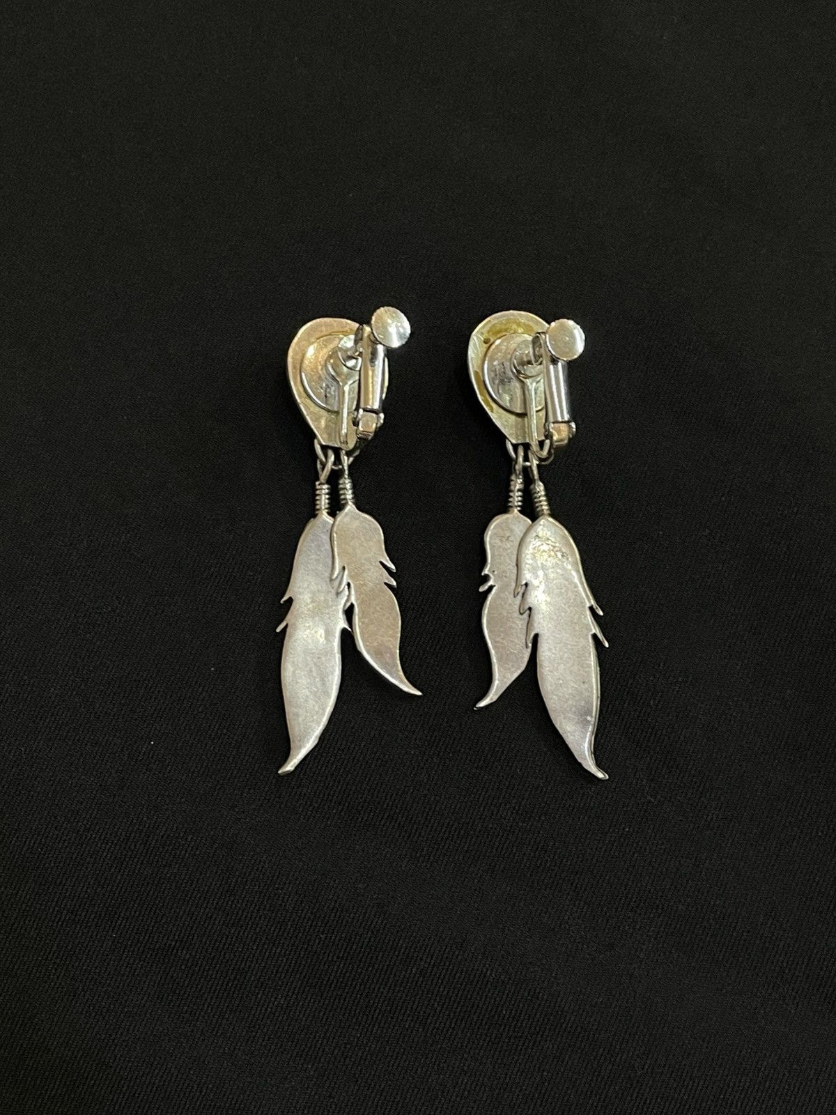 Jewelry Native American Silver Earrings -Navajo Size ONE SIZE - 2 Thumbnail