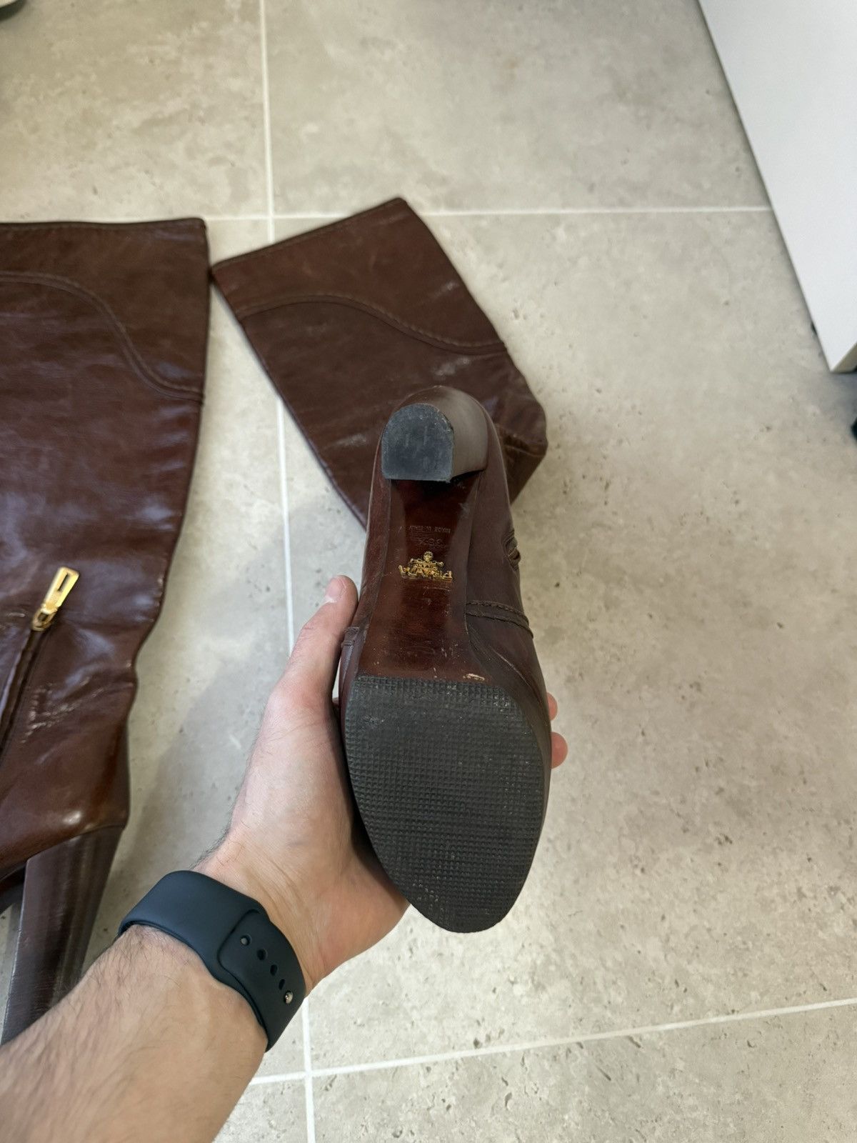 Prada Prada Leather Boots Brown Size US 8 / IT 38 - 12 Thumbnail