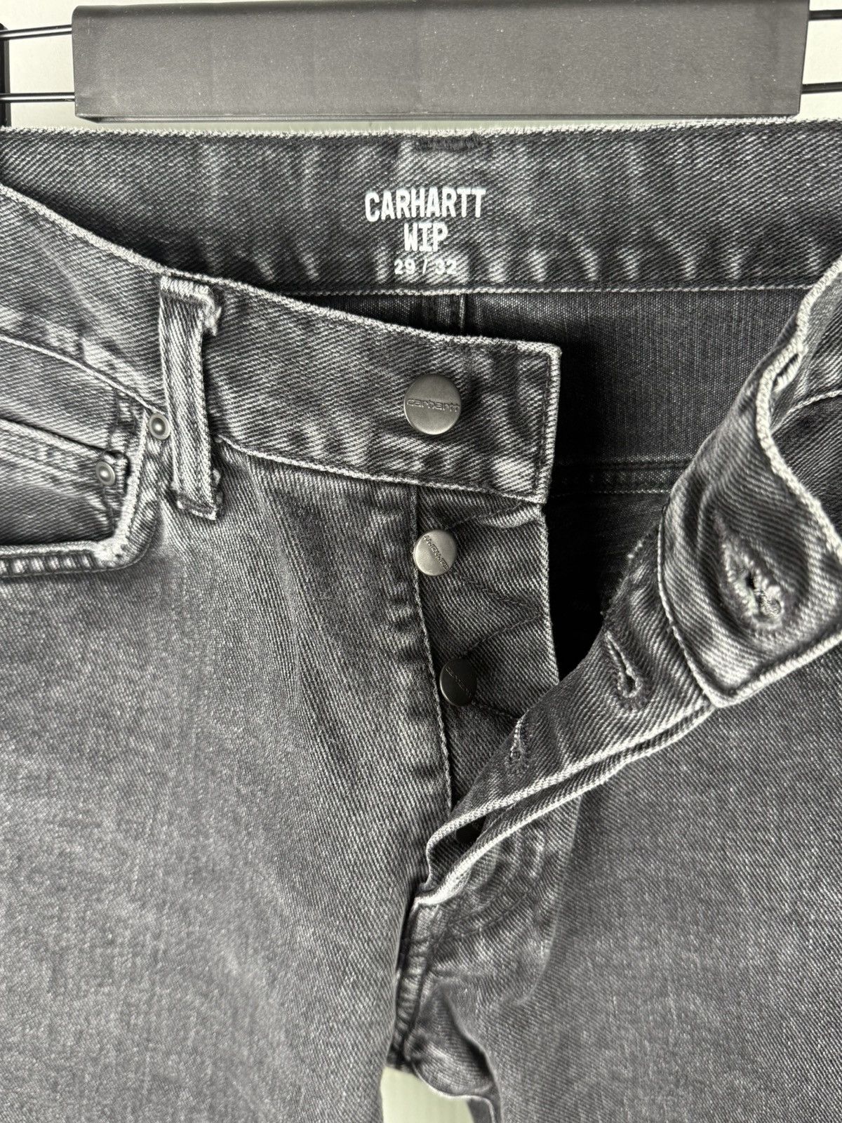 Carhartt Wip Carhartt WIP Klondike Jeans Black Faded Denim Size US 29 - 4 Thumbnail