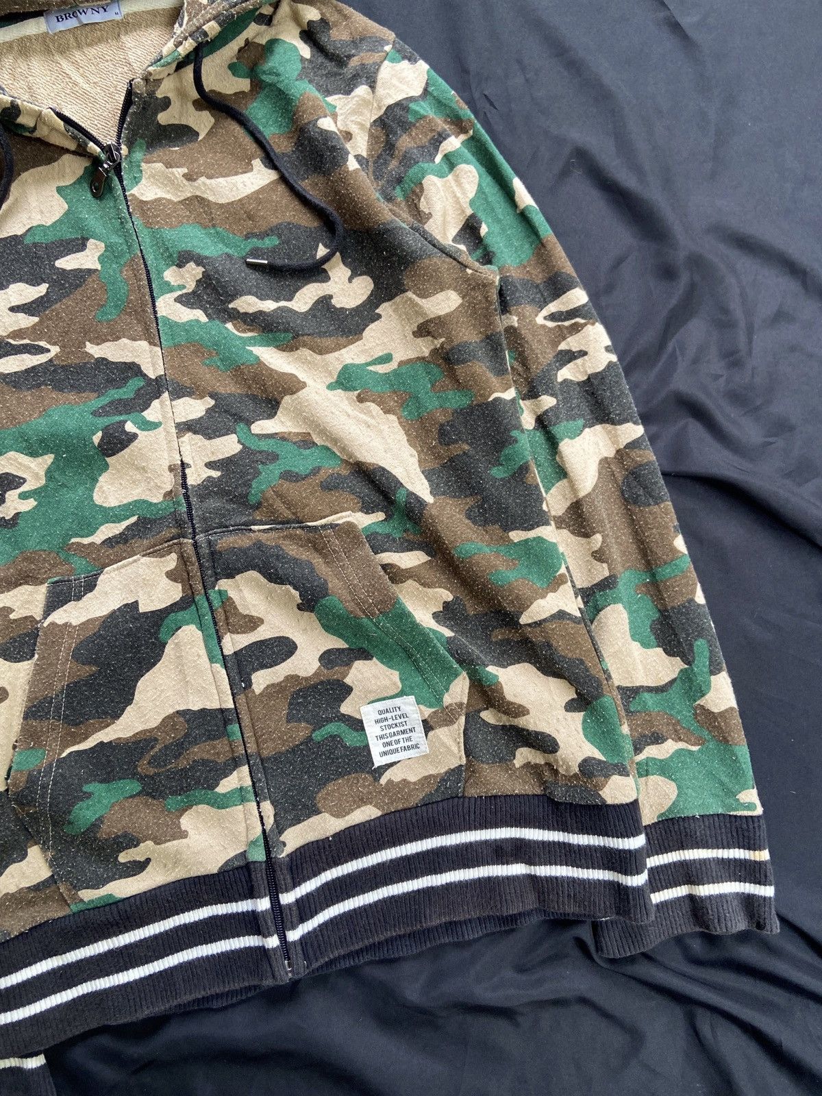 Japanese Brand BROWNY ARMY STYLE ZIP HOODIE Size US M / EU 48-50 / 2 - 5 Thumbnail