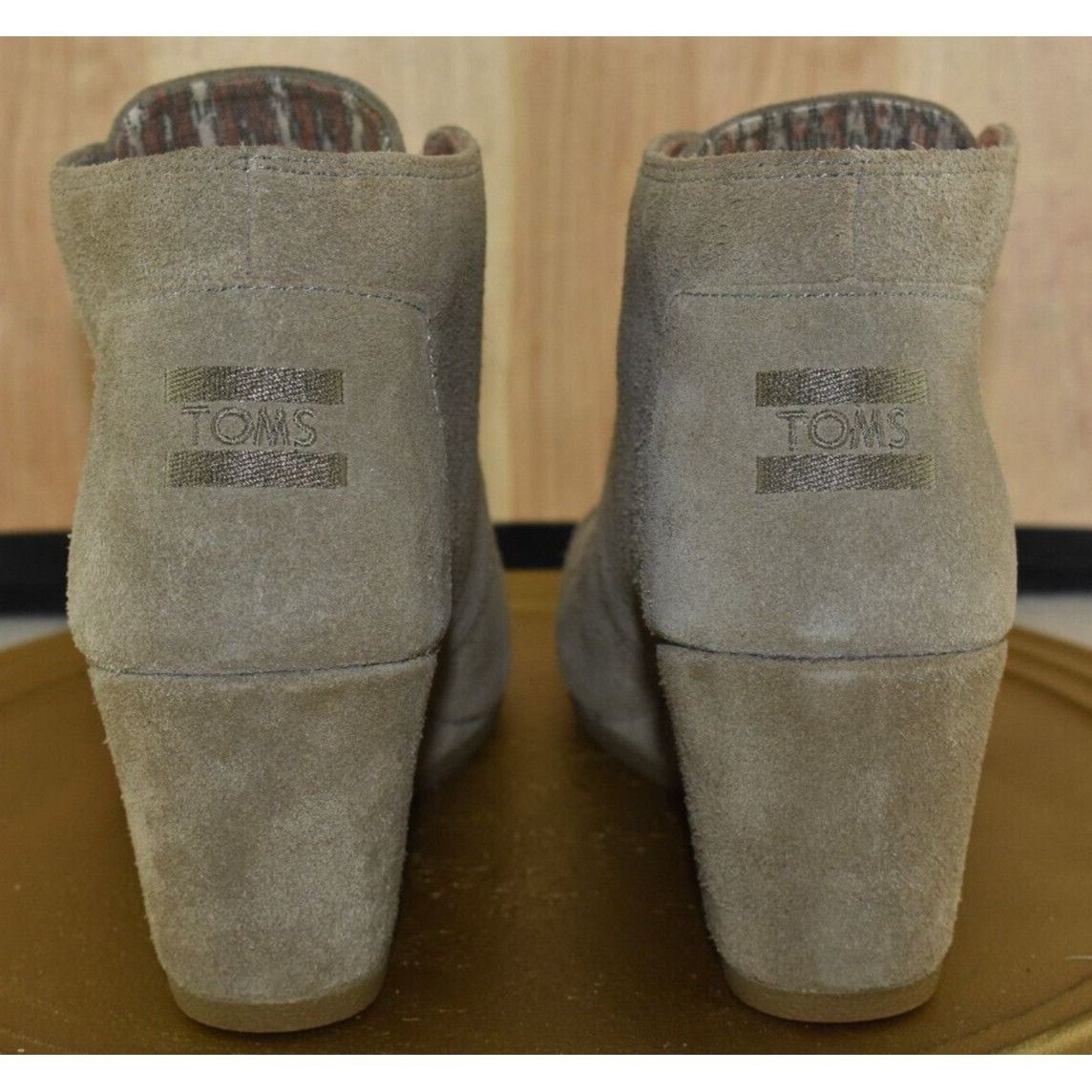 Toms Toms Womens Desert Ankle Bootie Wedge Lace Up Brown Suede Ca Size US 9.5 / IT 39.5 - 5 Thumbnail