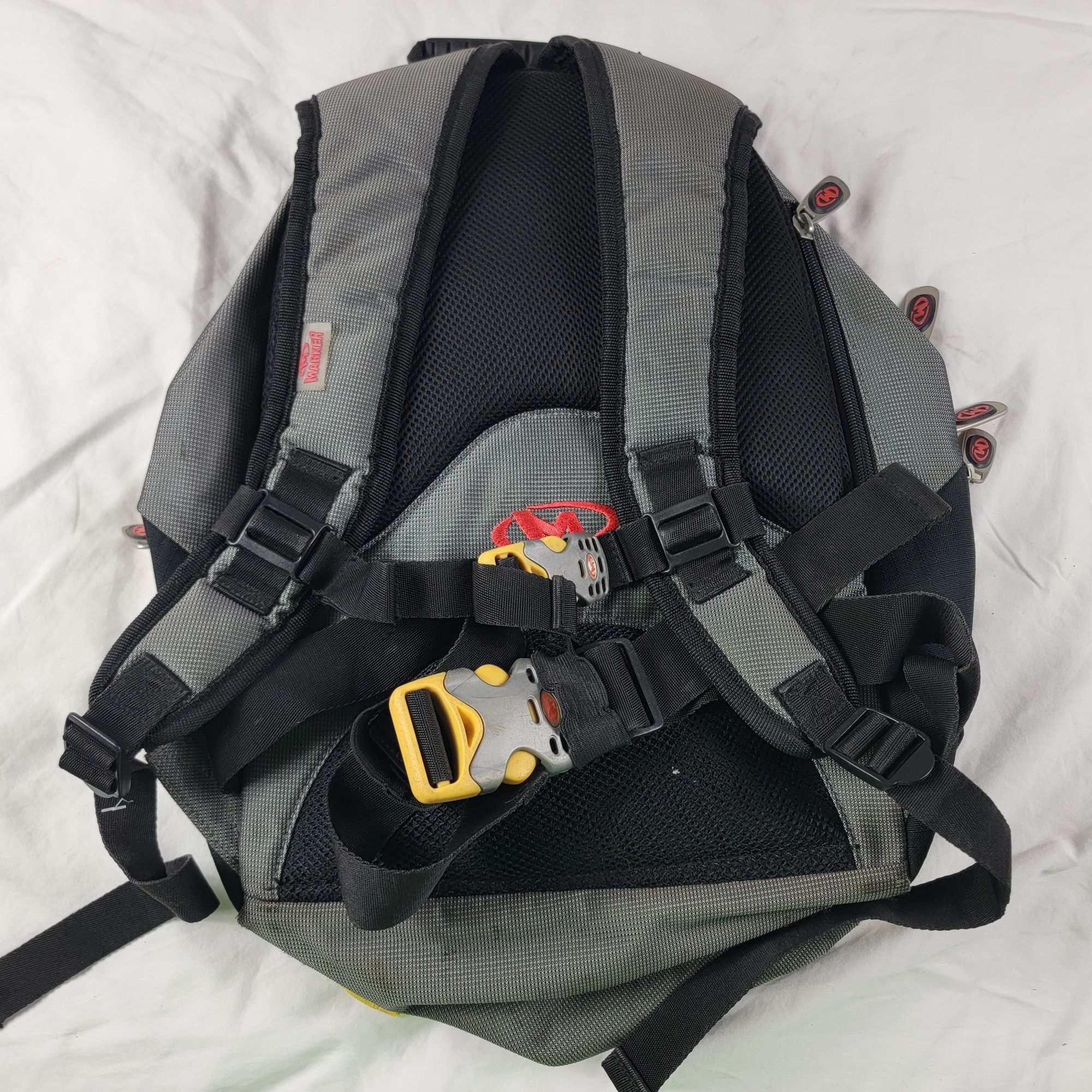 Other Marker Backpack Gray Yellow Hiking Camping Padded Straps Bac Size ONE SIZE - 2 Thumbnail