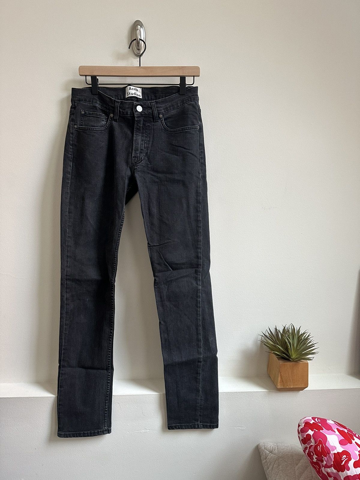 image of Acne Studios Ace Used Cash Jeans in Black, Men's (Size 30)