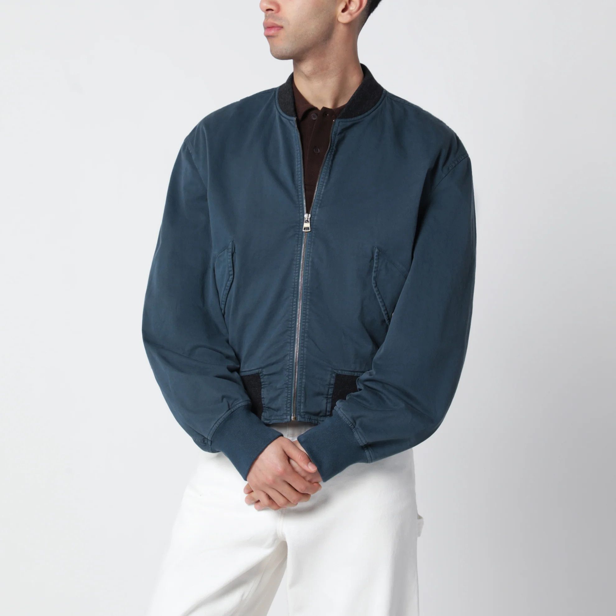 JW Anderson o1d2blof0526 Cotton Jacket in Navy Blue Size US M / EU 48-50 / 2 - 4 Thumbnail