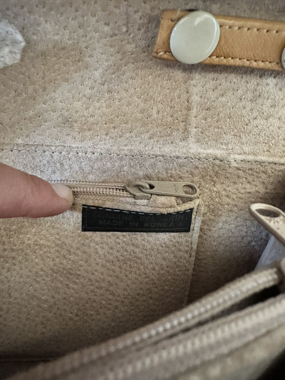Other Vintage Eel Skin Convertible Clutch Purse in Beige Size ONE SIZE - 5 Thumbnail