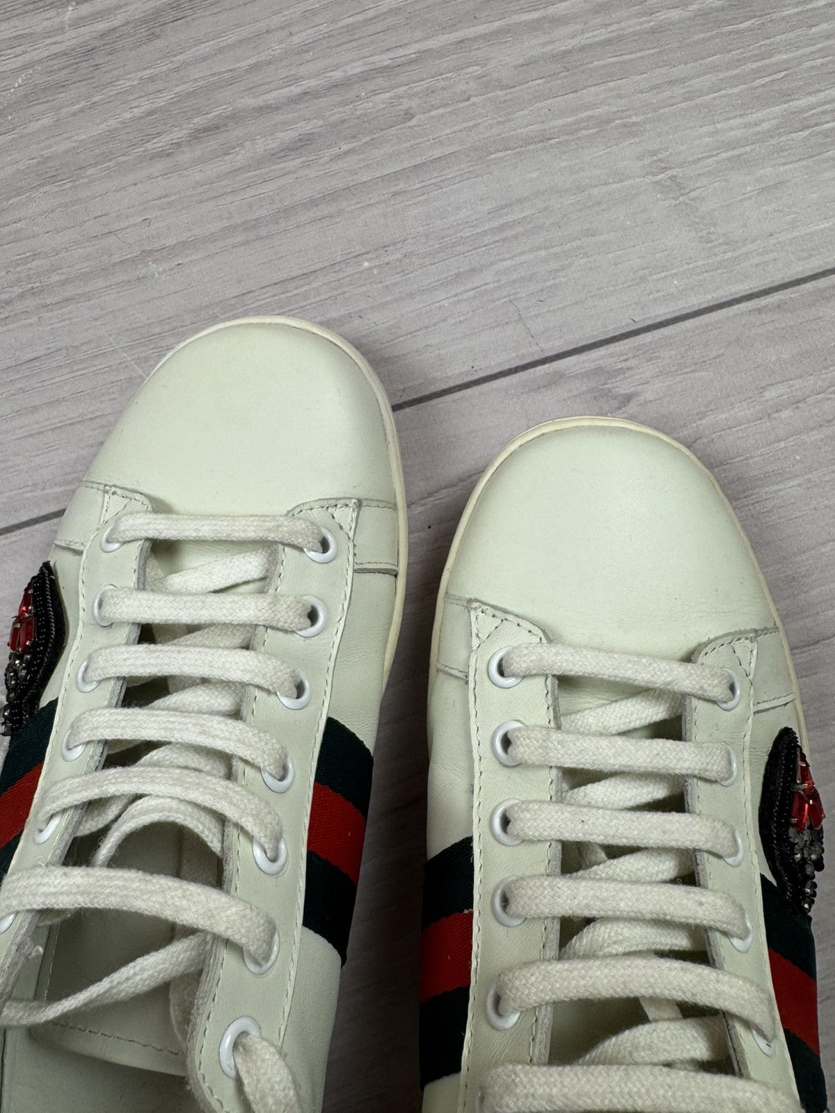Gucci Gucci Arrow Ace Embroidered Sneakers 37 sz Size US 6.5 / IT 36.5 - 15 Thumbnail