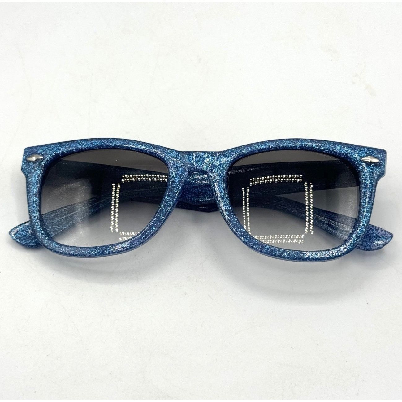 Glitz By Susan Lauter 1980's Blue Glitter Sunglasses Vintage