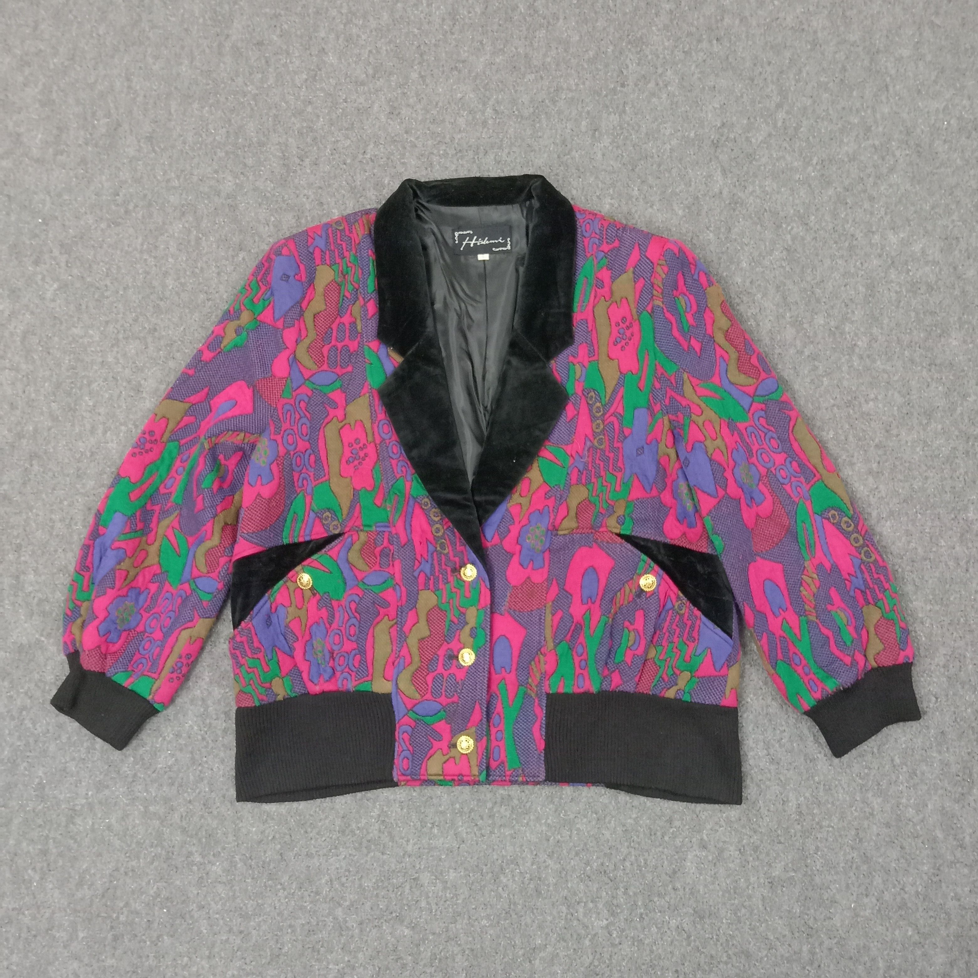 Gypsy Hiolemi American Coogi Style Cardigan Sweatshirt C255N1 Size US M / EU 48-50 / 2 - 1 Thumbnail