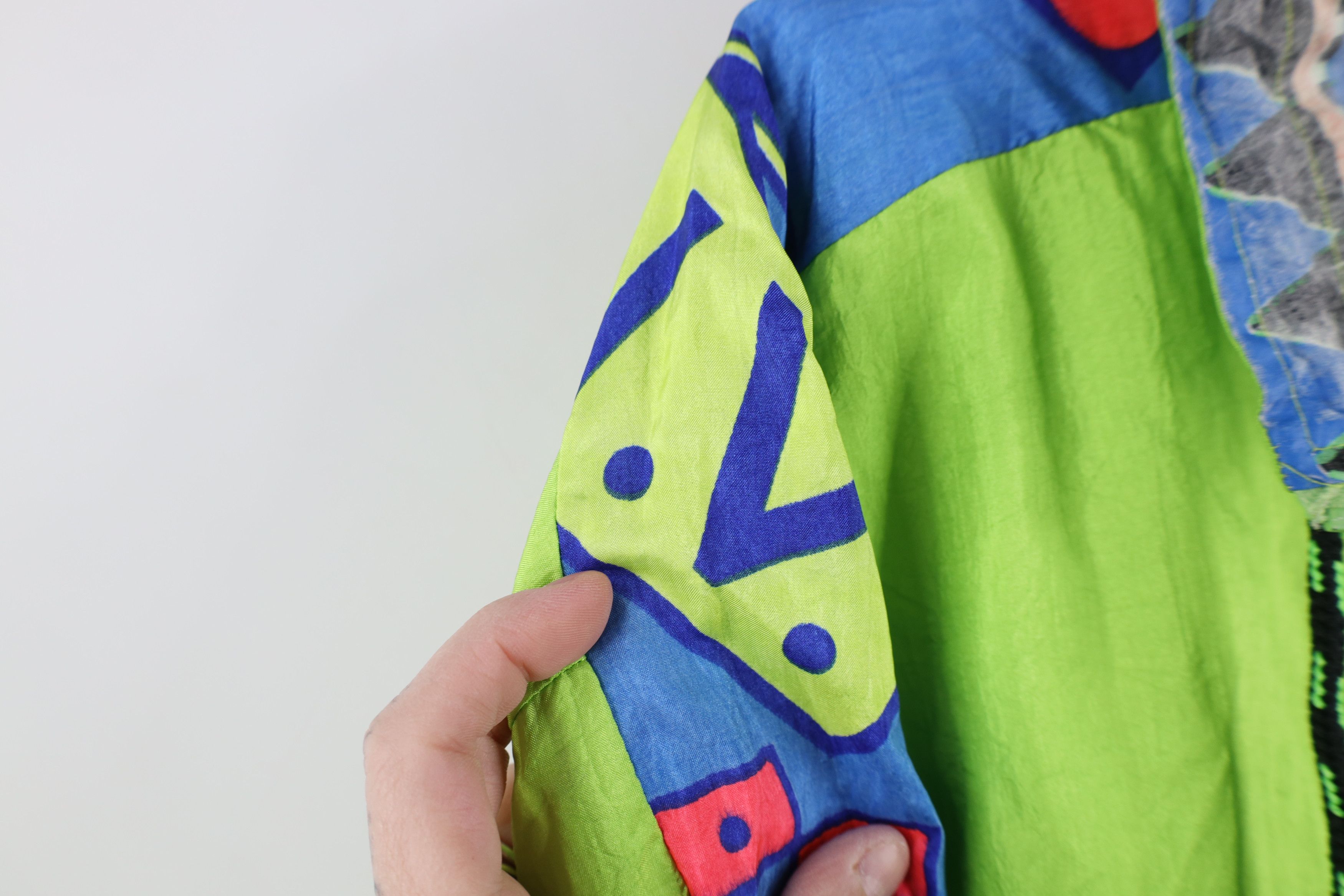 Vintage Vintage 80s 90s Streetwear Geometric Windbreaker Jacket Size US S / EU 44-46 / 1 - 8 Thumbnail