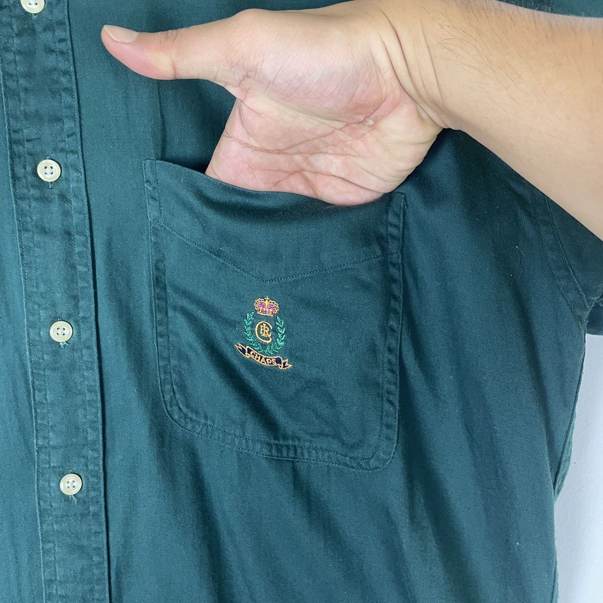Chaps Ralph Lauren 🔥LAST PRICE🔥 Vintage Chaps Ralph Lauren Dark Green Shirt Size US M / EU 48-50 / 2 - 4 Thumbnail