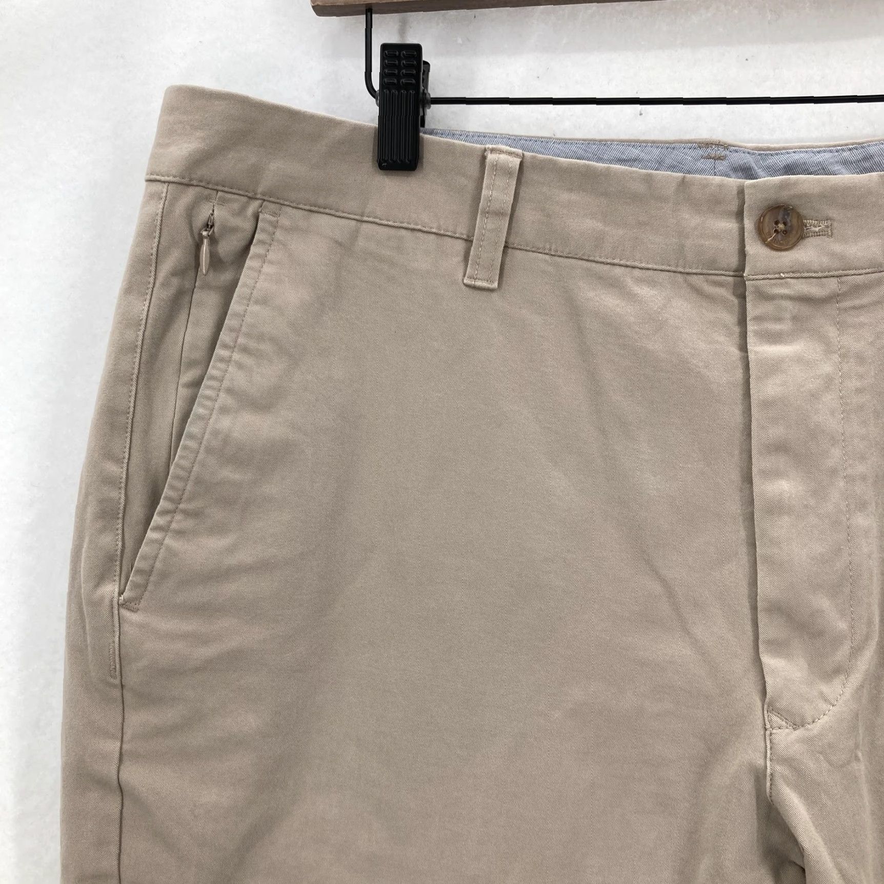 Bonobos VINTAGE Bonobos Chino Pants Mens 36x30 Khaki Slim Fit Stretch Flat Front Zip Fly Casual Size US 36 / EU 52 - 3 Thumbnail