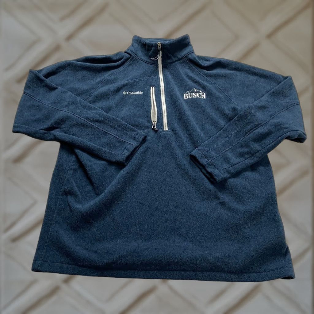 Vintage Columbia Jacket Mens 2XL Blue Fleece Half Zip Fast Trek III Busch Outdoor Hiking Size US XXL / EU 58 / 5 - 1 Thumbnail