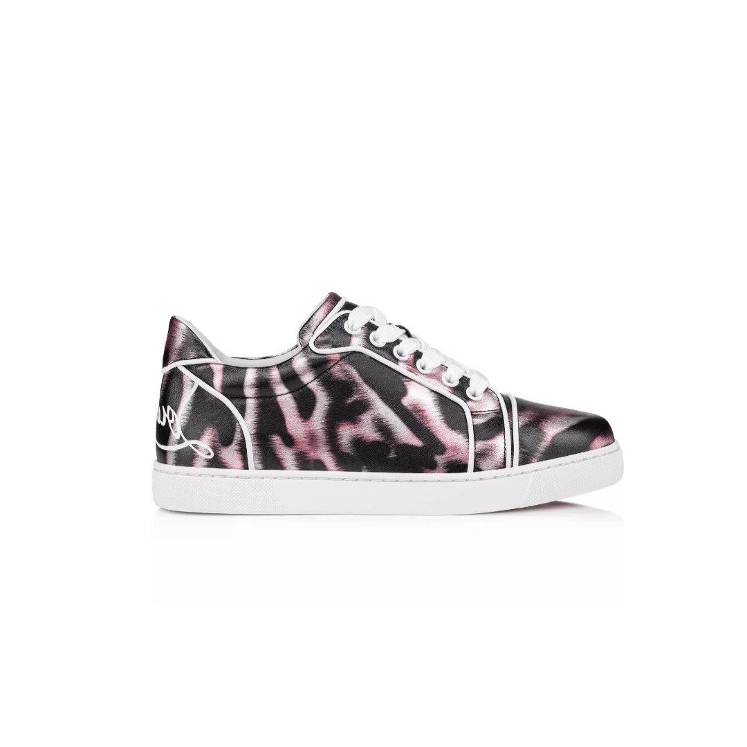 Christian Louboutin o1s1wg111024 Quagga Leather Sneakers in Multicolor Size US 7 / IT 37 - 1 Thumbnail