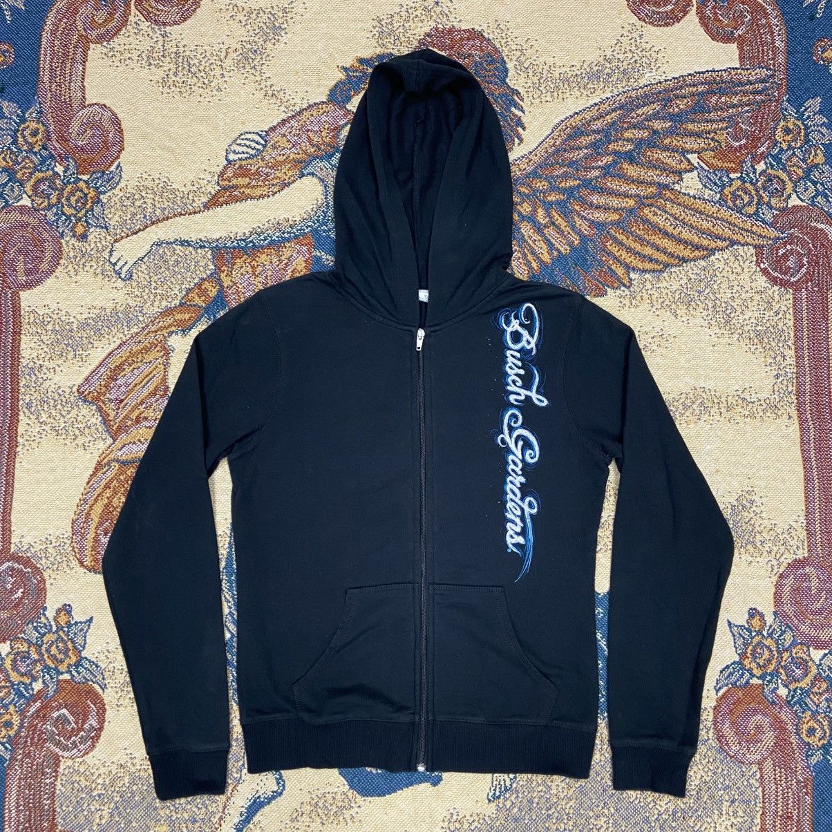 Vintage Vintage Y2K Busch Gardens White Tiger Zip Up Hoodie Size M / US 6-8 / IT 42-44 - 1 Thumbnail