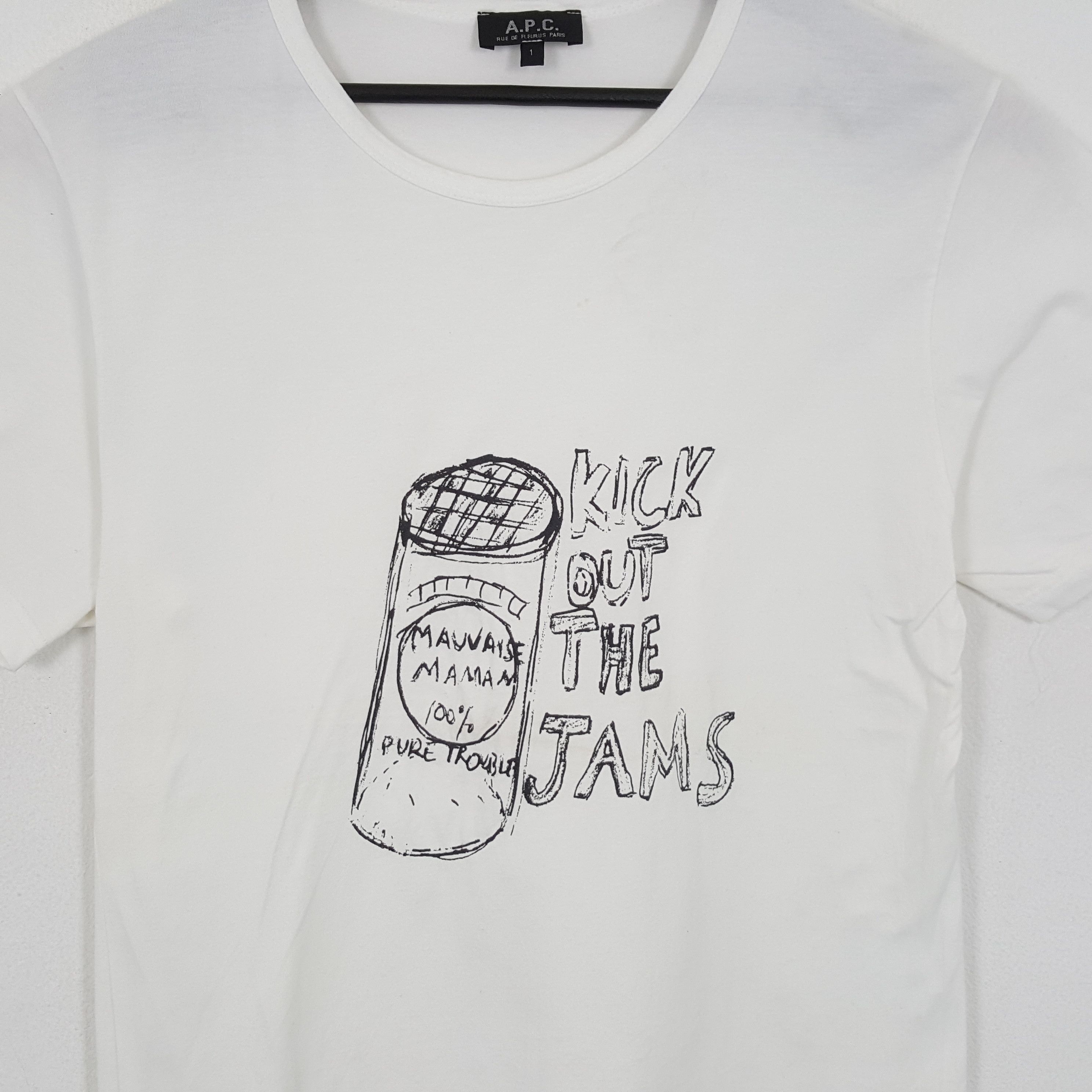 A.P.C. × Vintage A.P.C Tshirt Streetwear Style Whitetees Size US M / EU 48-50 / 2 - 2 Thumbnail