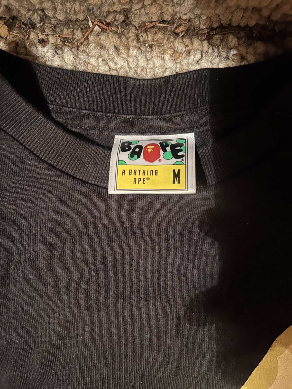 Bape BAPE black & yellow streetwear tee Size US M / EU 48-50 / 2 - 3 Thumbnail