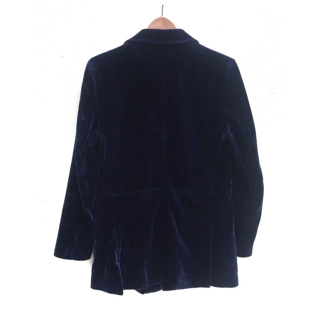 Fendi Vintage Fendi Jeans Luxury Velvet Navy Blazer Size 38S - 2 Thumbnail