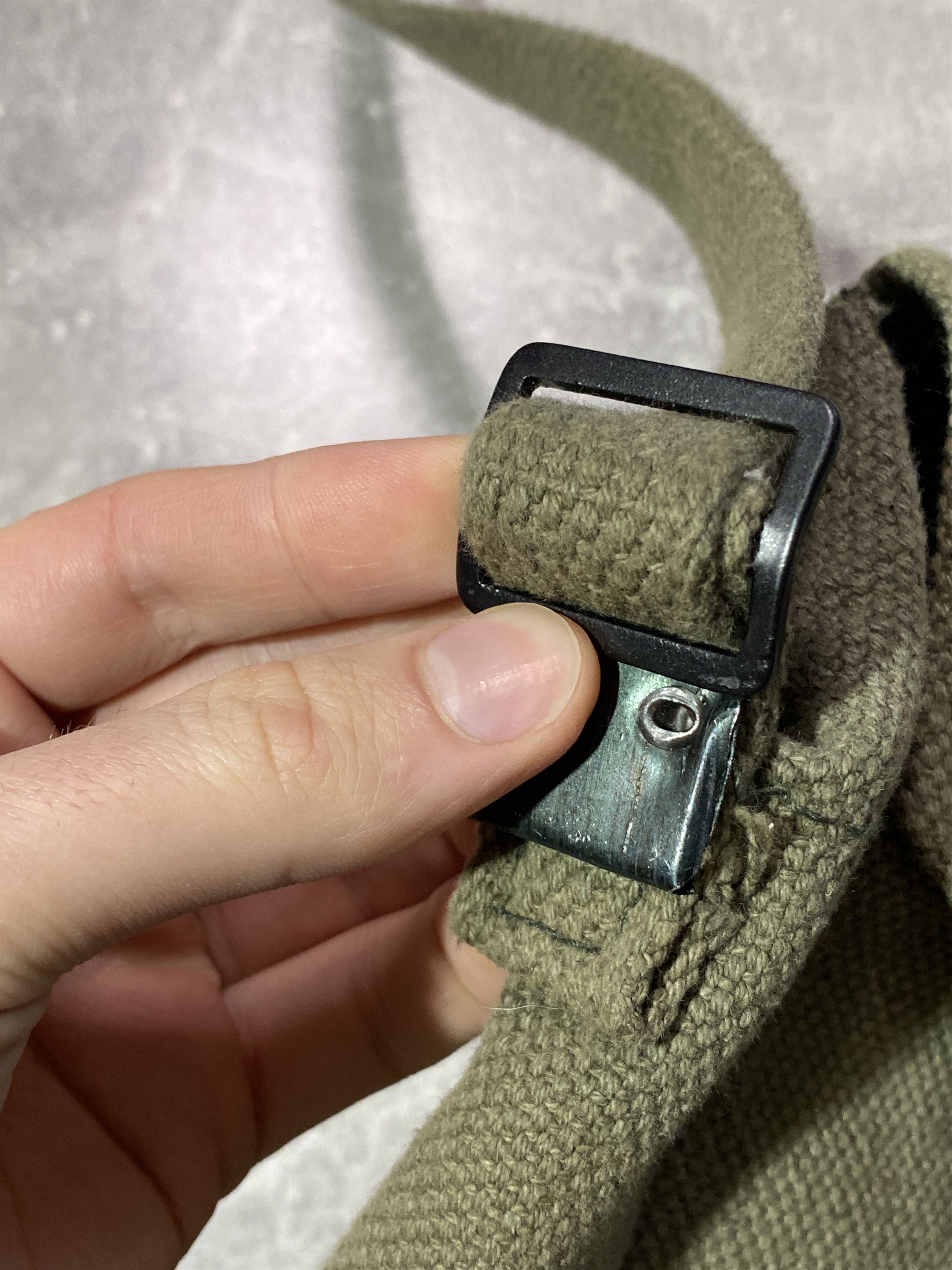 Japanese Brand Vintage Y2K Cotton Knit Military Bag Size ONE SIZE - 6 Thumbnail