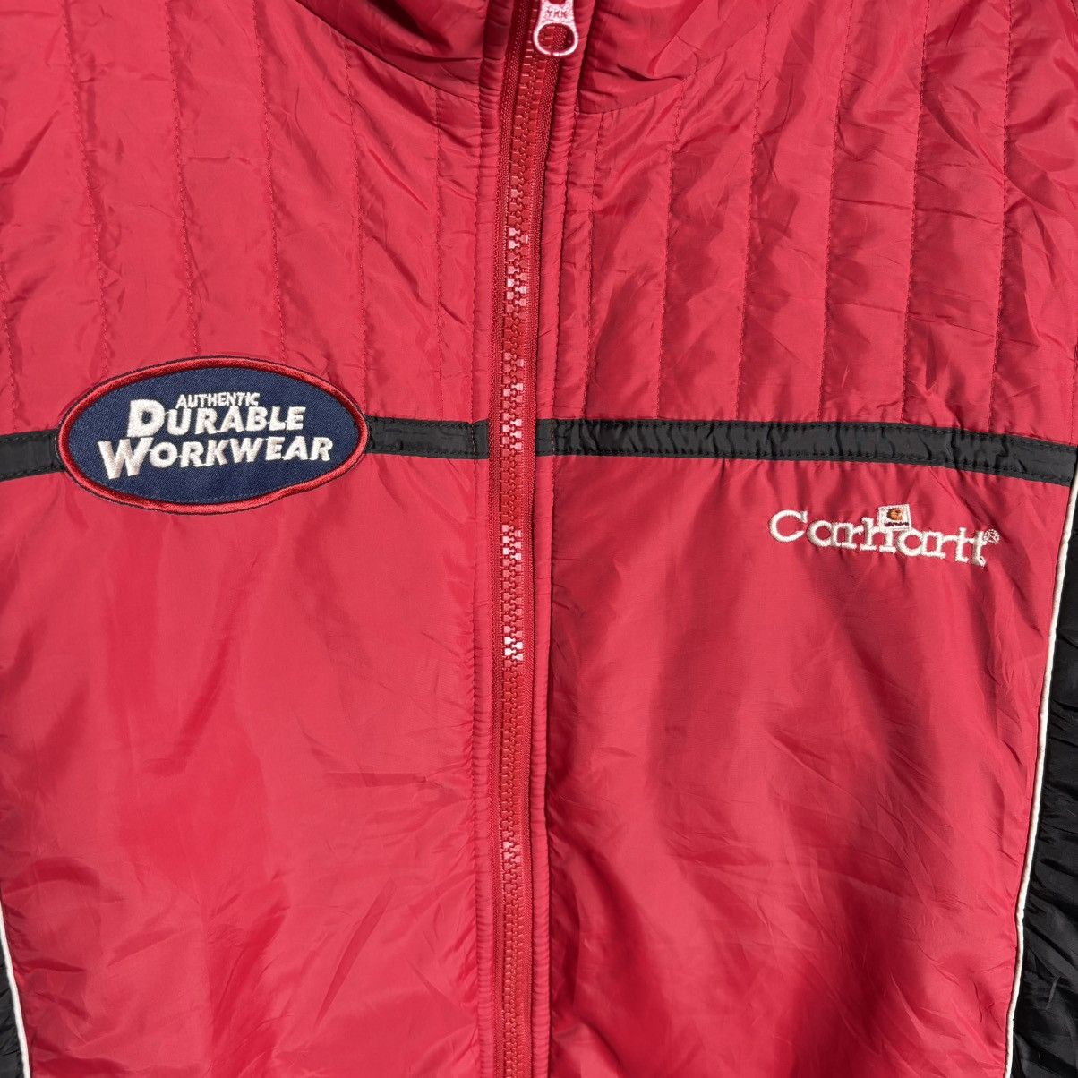 Carhartt Vintage Carhartt Hard At Work Puffer Patchwork Racing Jacket Size US XL / EU 56 / 4 - 6 Thumbnail