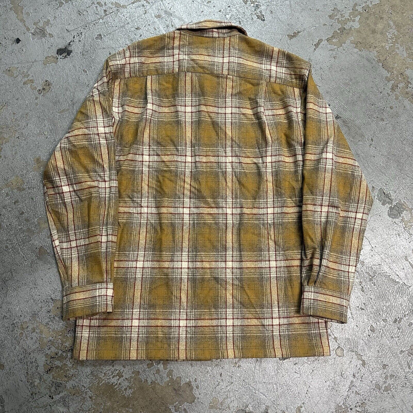 Flannel × Pendleton Pendleton Plaid Wool Board Shirt Medium Men Loop Collar Surf Size US M / EU 48-50 / 2 - 3 Thumbnail