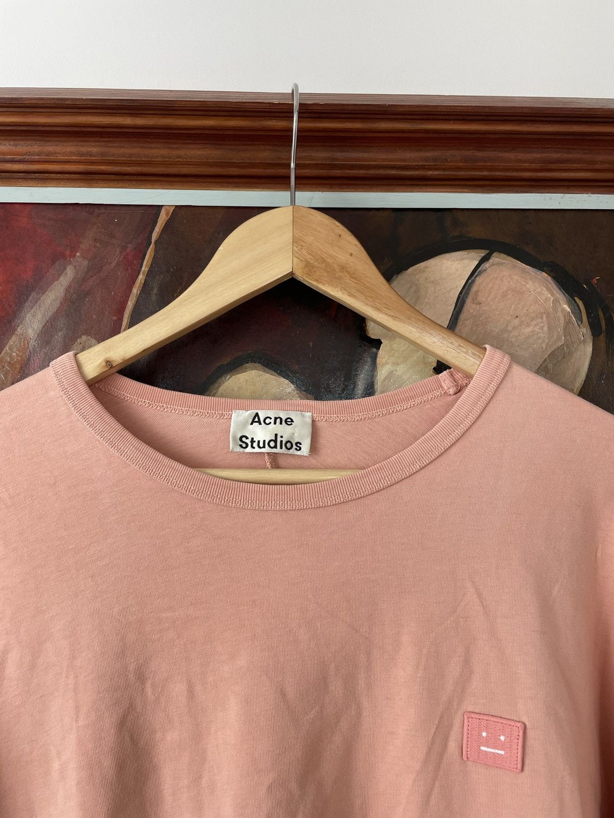 Acne Studios Acne Studios Fairview Face Mini Logo Casual Basic Peach Ls Size US L / EU 52-54 / 3 - 2 Thumbnail