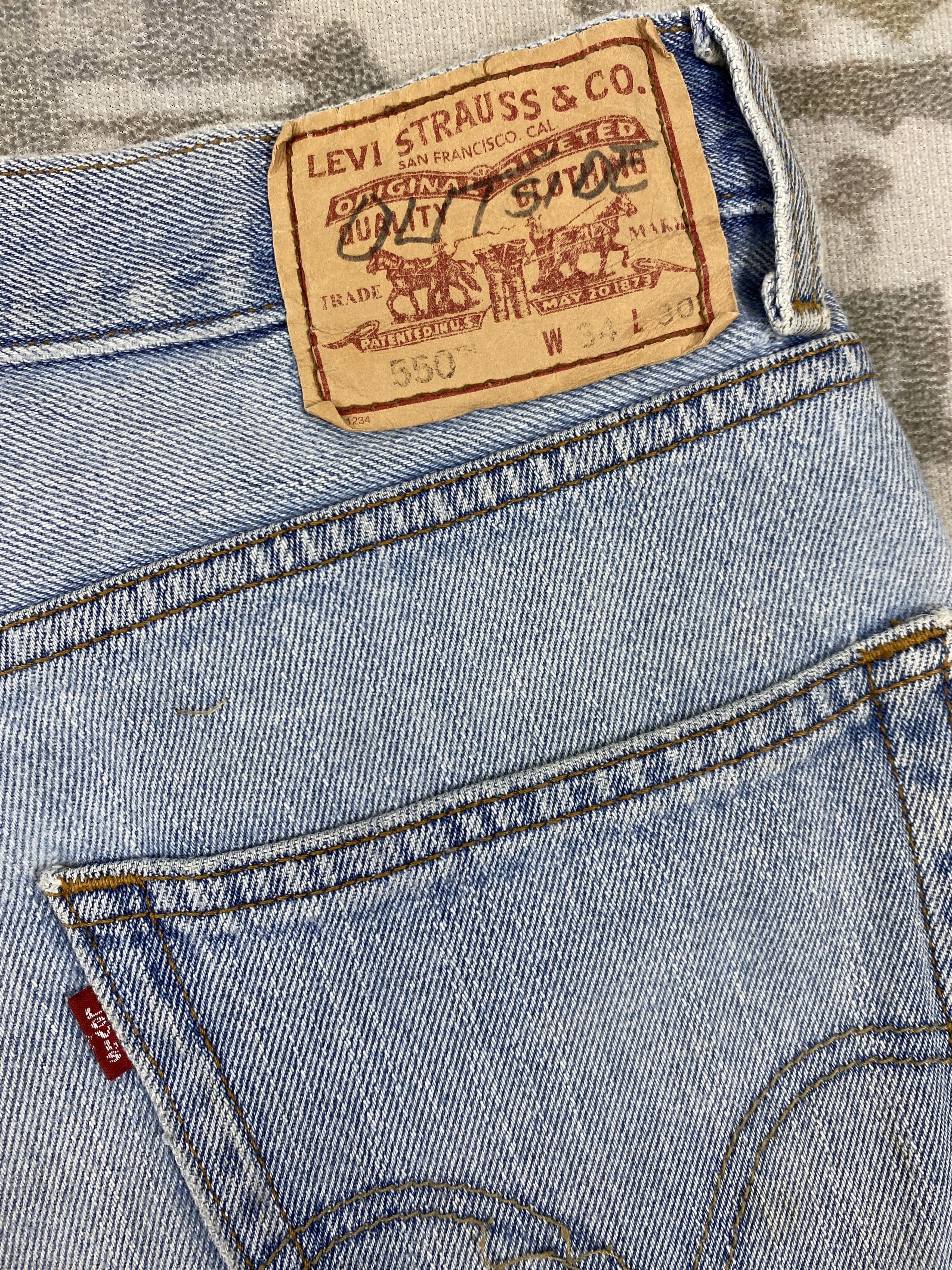 Levi's Light Blue Wash Vintage Levi's 550 34x29.5 Denim -JN1891 Size US 34 / EU 50 - 11 Thumbnail
