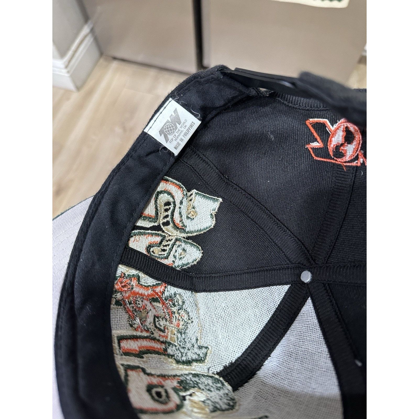 Top Of The World Vintage Miami Hurricanes Wild Style Snapback Hat Graffiti Size ONE SIZE - 5 Thumbnail